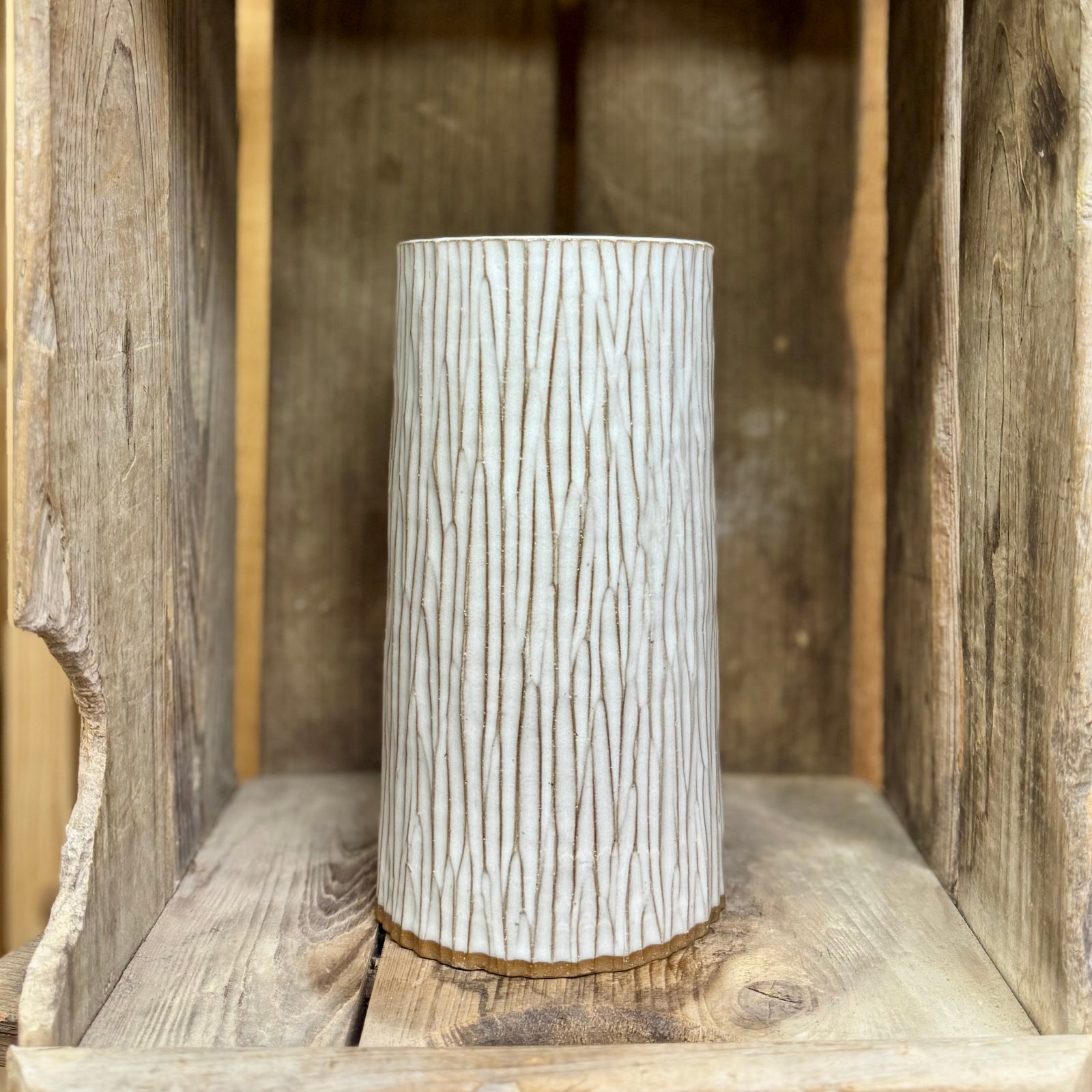 Appalachian Collection Large Cylinder Vase {Birch Bark}