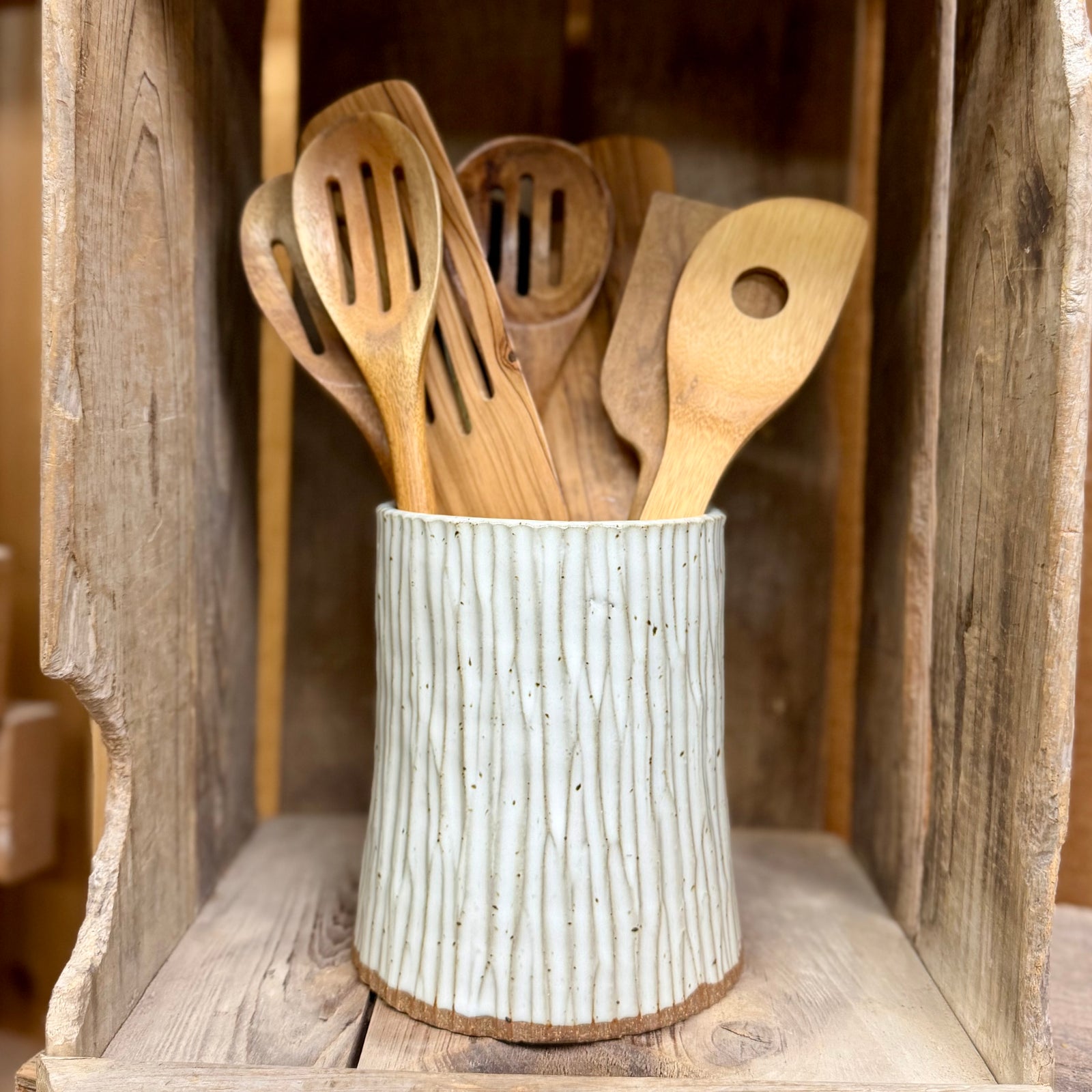Appalachian Collection Utensil Holder {White Bark}