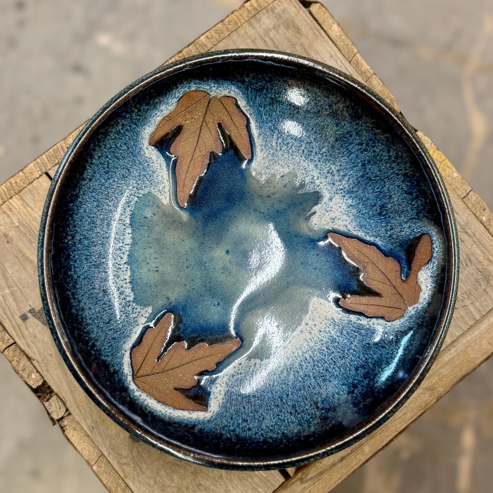 Decorative Leaf Bowl {Dark Night}