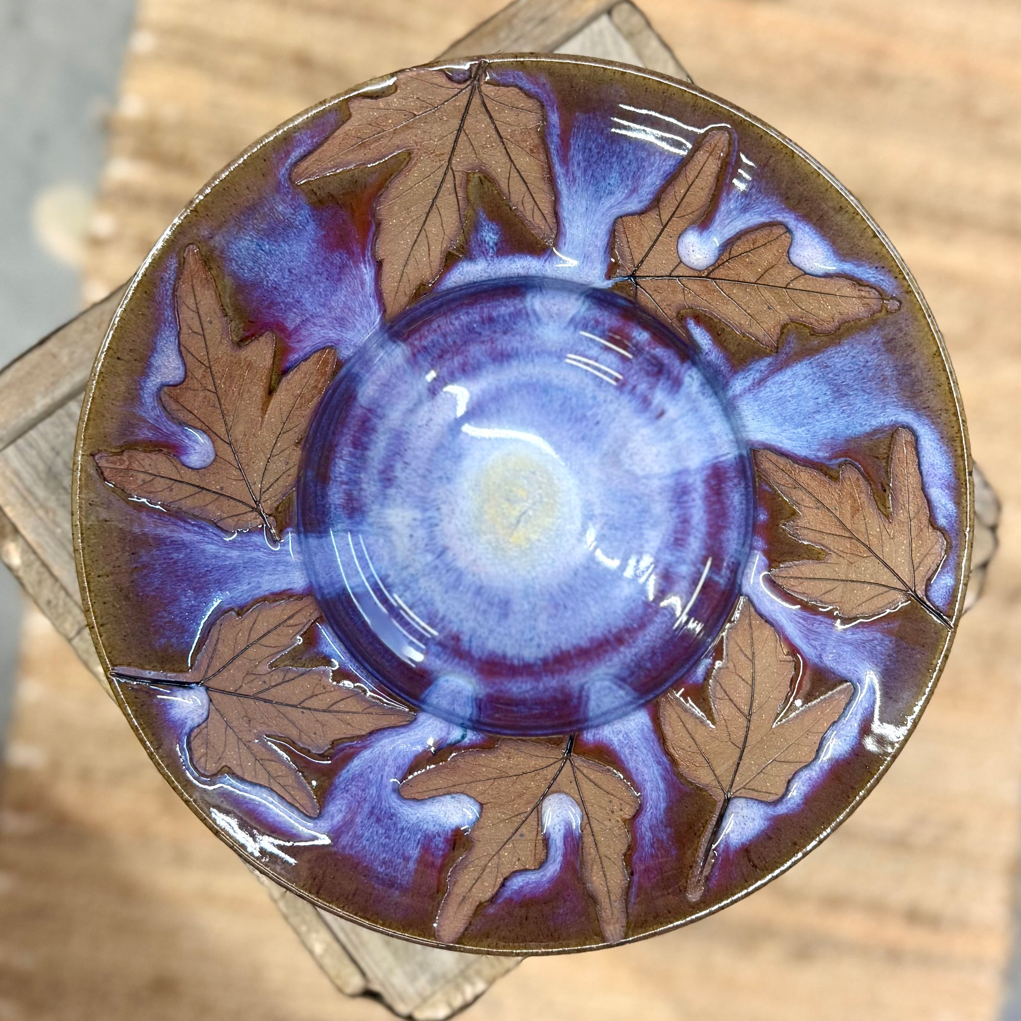 Leaf Rim Bowl {Ridiculous Red and White}