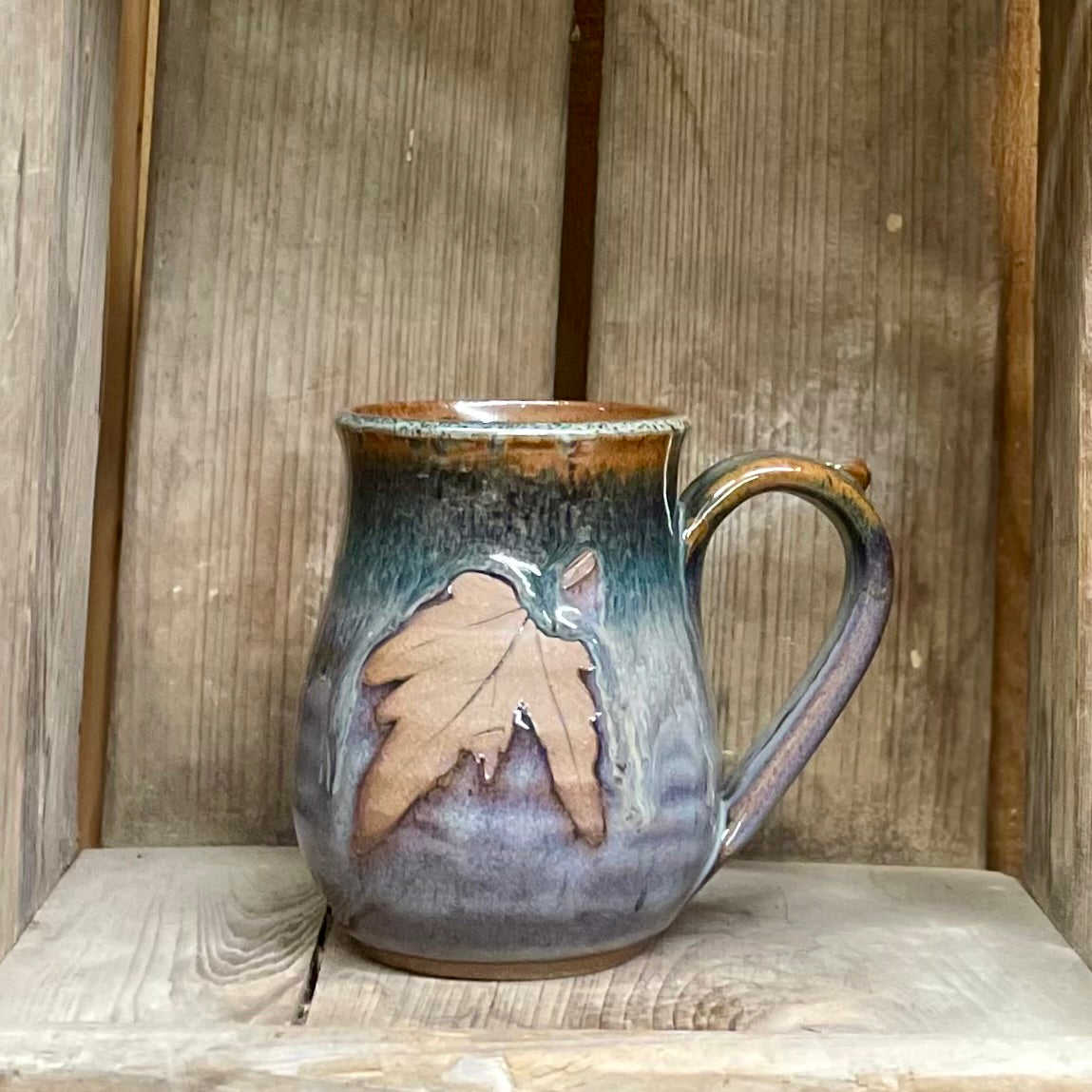 Large Leaf Mug {River}