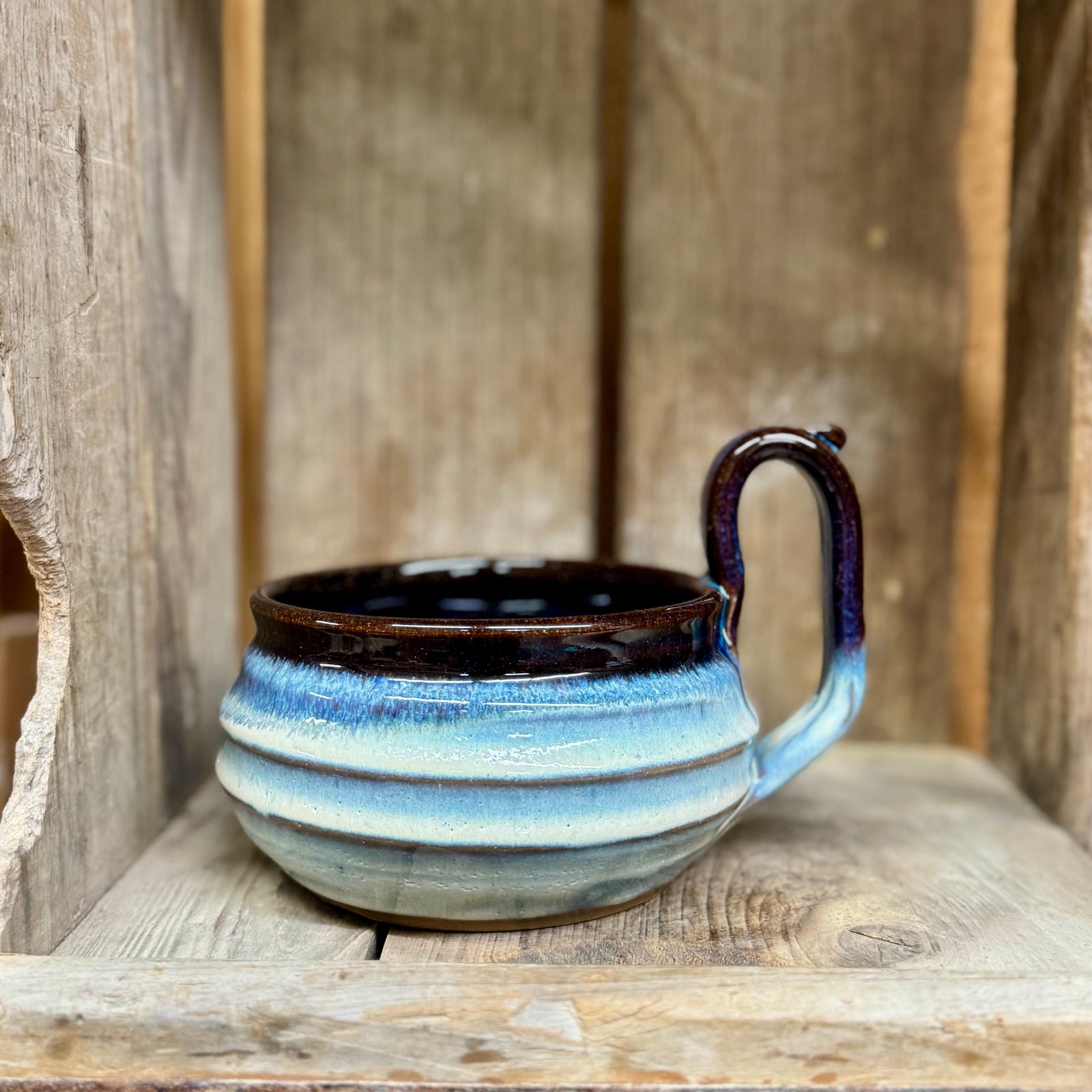 Ridged Soup Mug {Cascades}