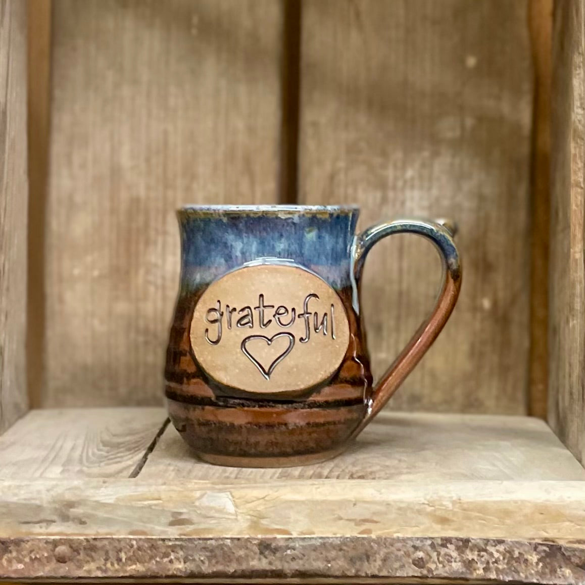 Grateful ❤️ Mug {Denim}