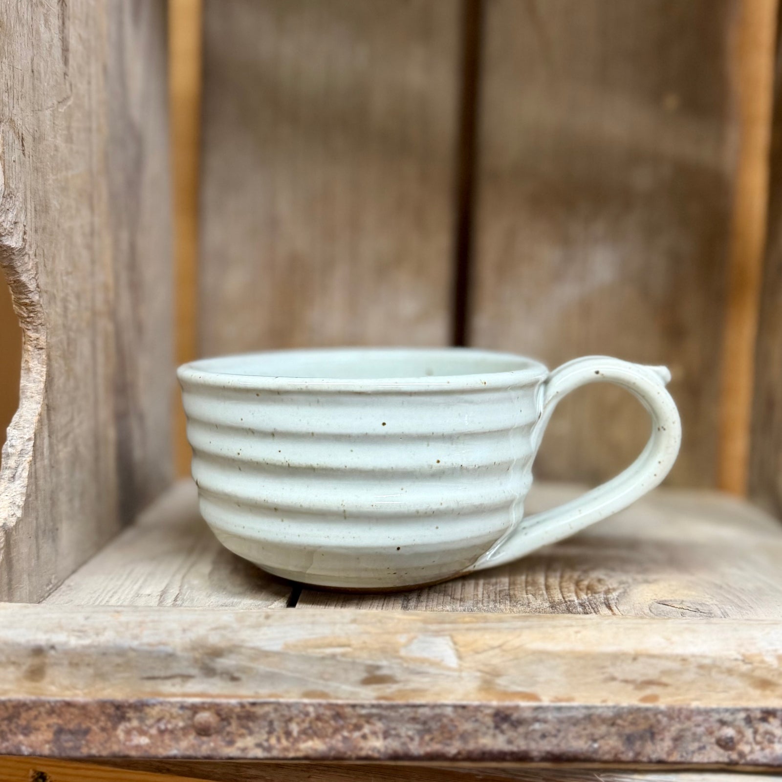 Ridged Soup Cup {Classic White}
