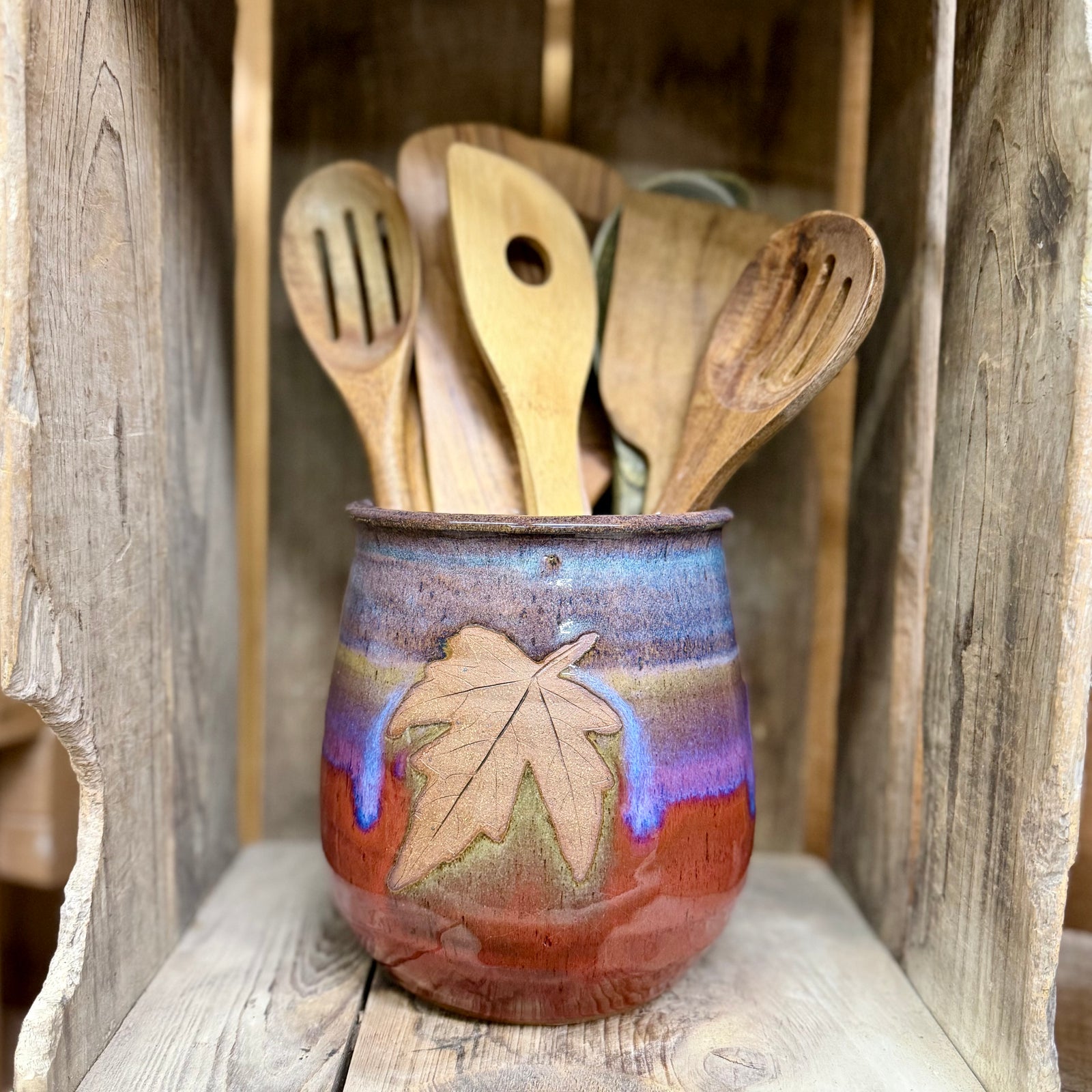 Round Utensil Holder {Mountain}