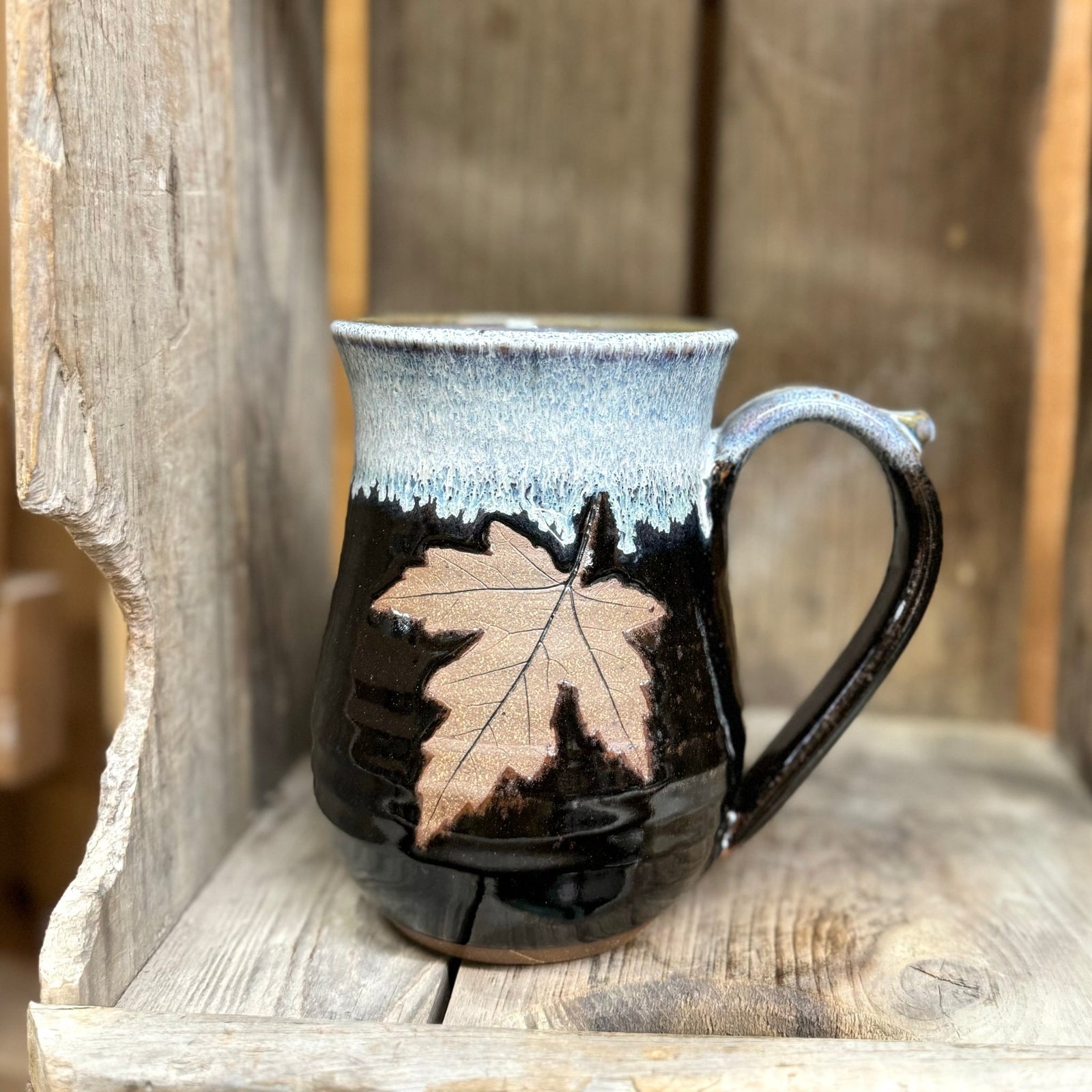Round Leaf Stein {Denim}
