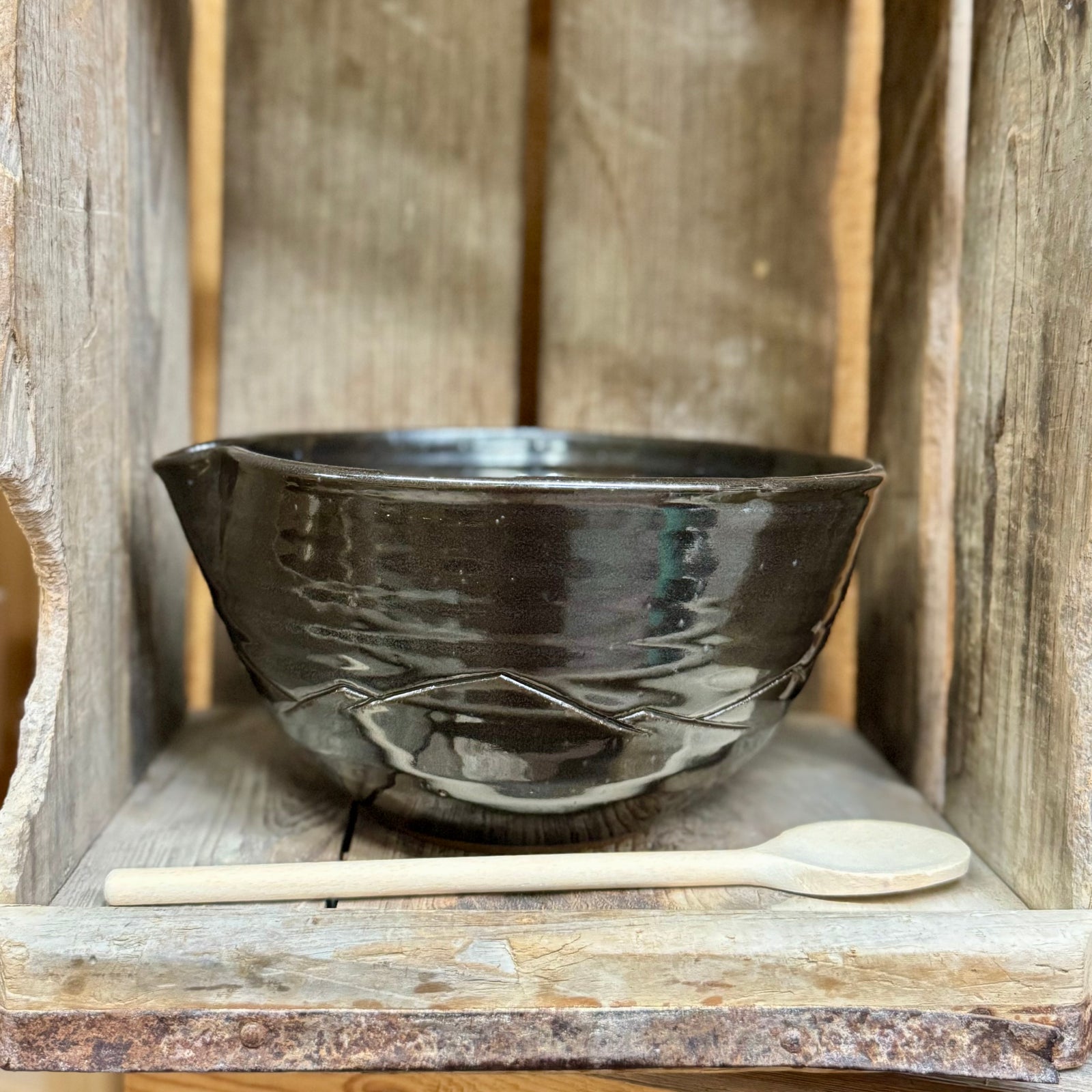 Appalachian Mixing Bowl Large {Black Mountain Range}