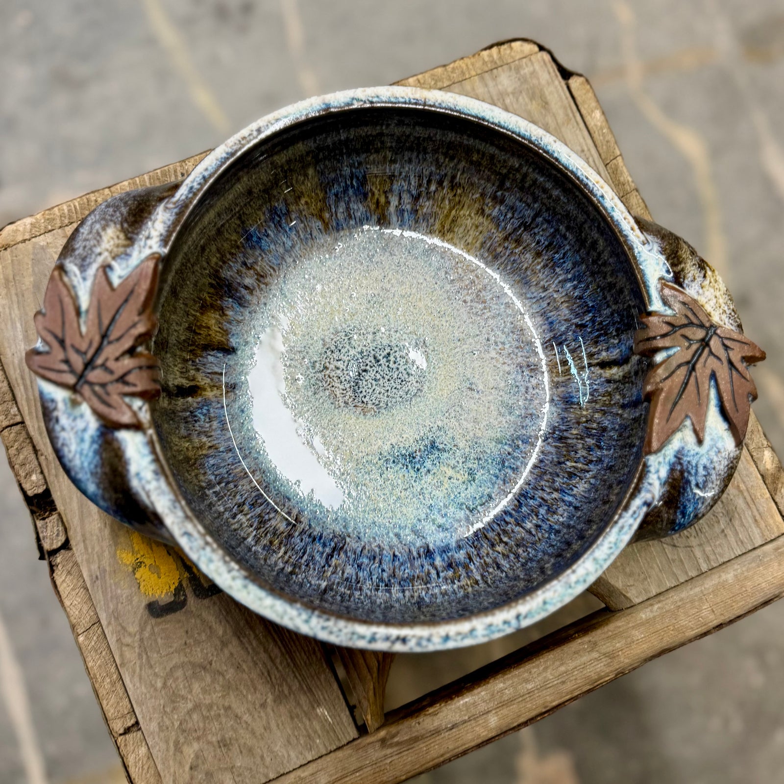 Leaf Casserole Small {Dark Night}