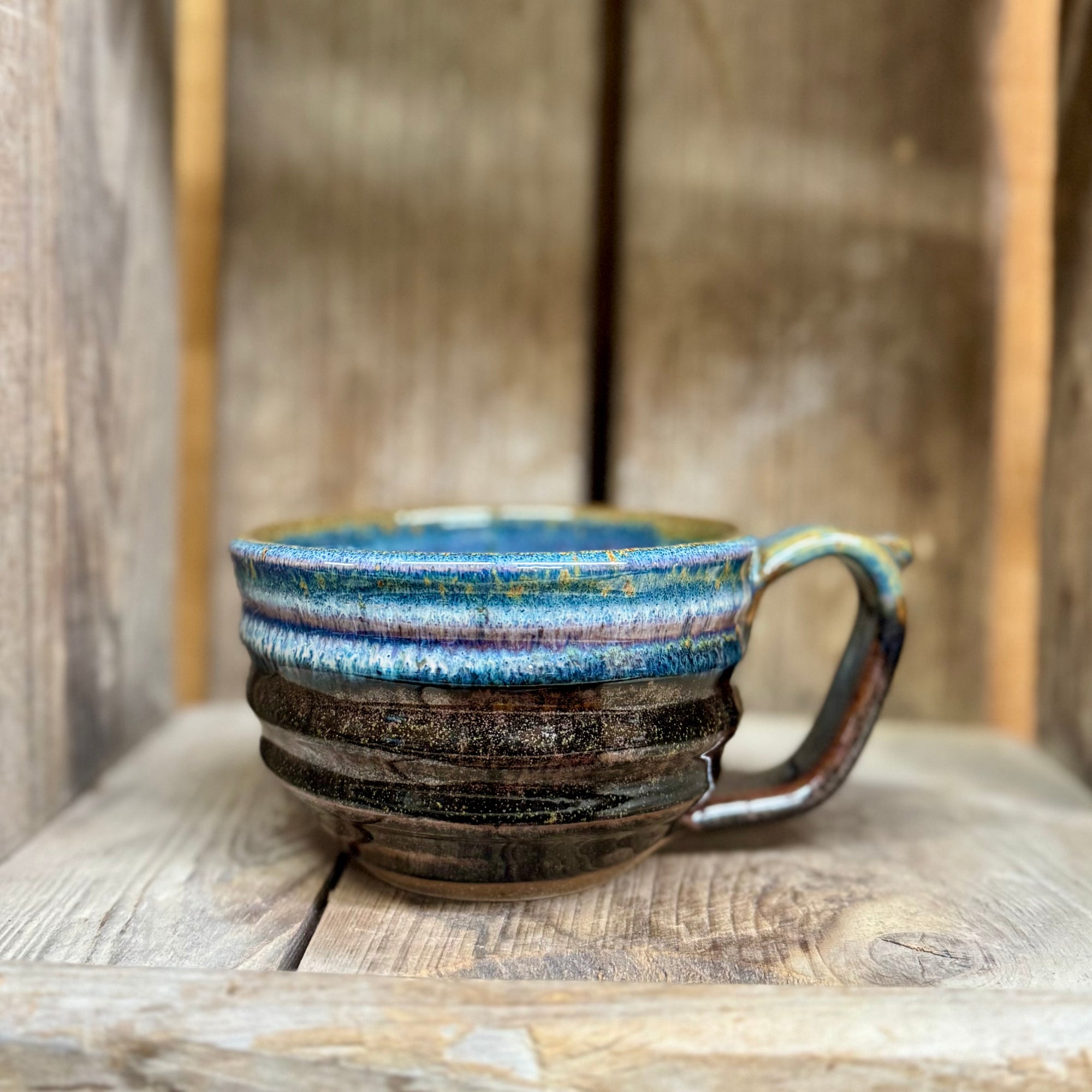Ridged Soup Cup {Denim}
