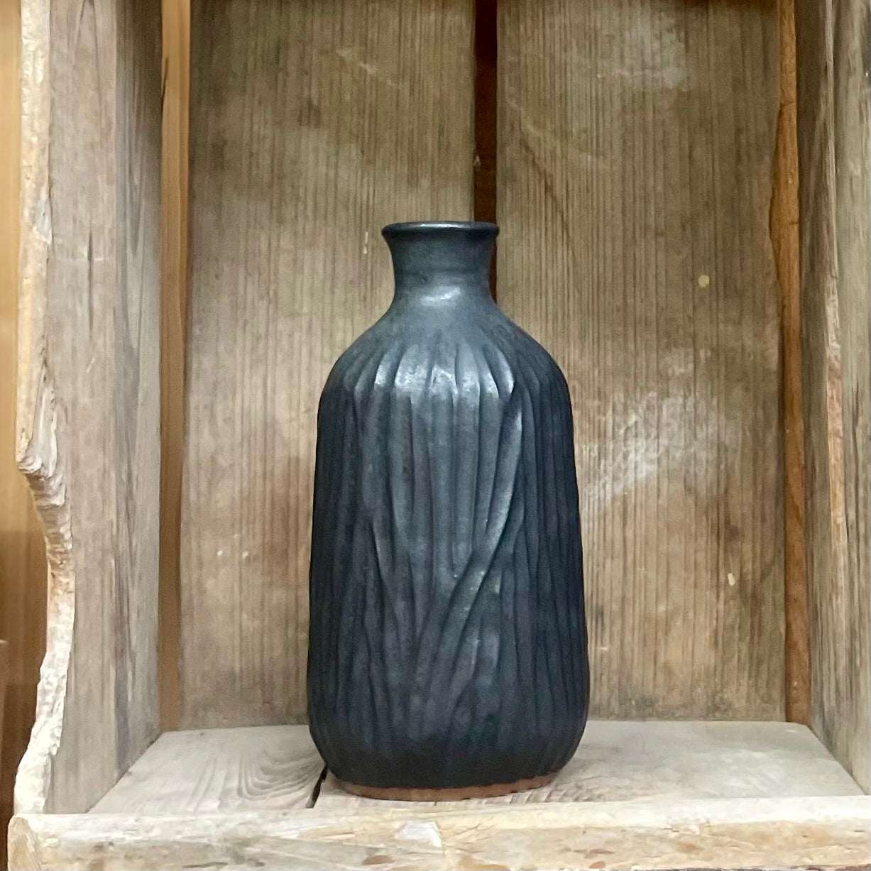 Appalachian Collection Bottle Vase {Black Slate}