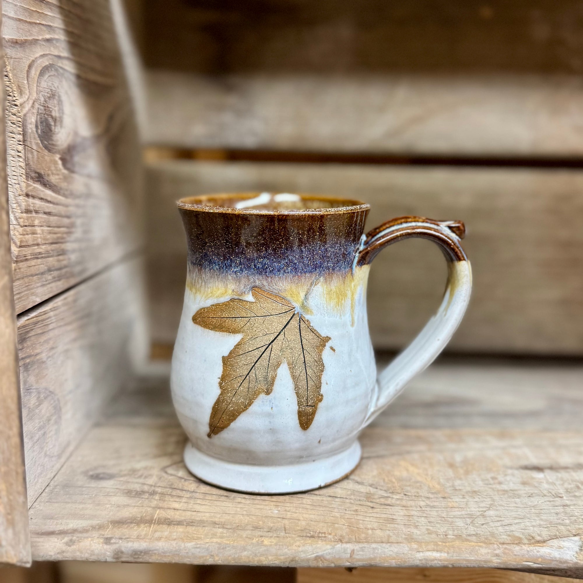 Large Fancy Leaf Mug {Sugar and Spice}