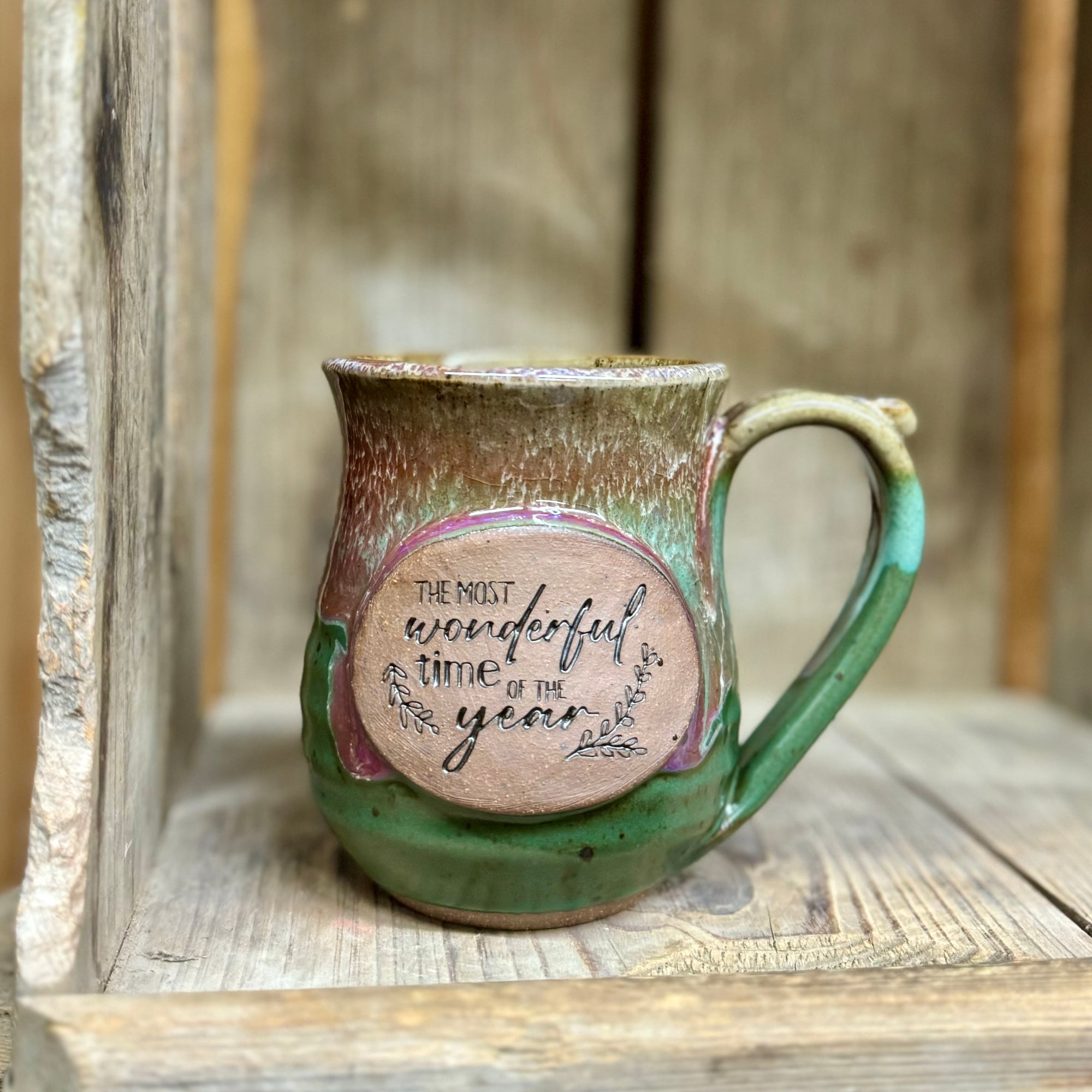 Most Wonderful Time Mug {Poinsettia}
