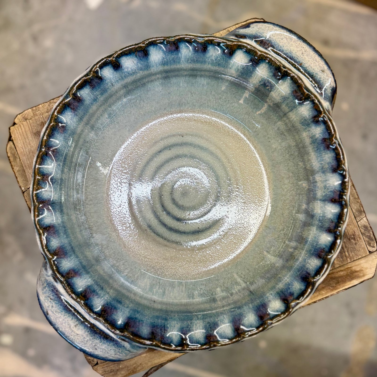 Pie Plate {Smoky Blue}