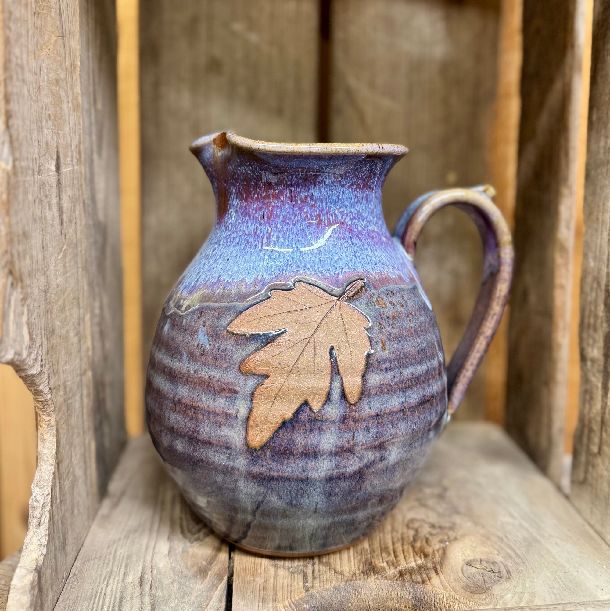 Large Leaf Pitcher {Blue Taffy}