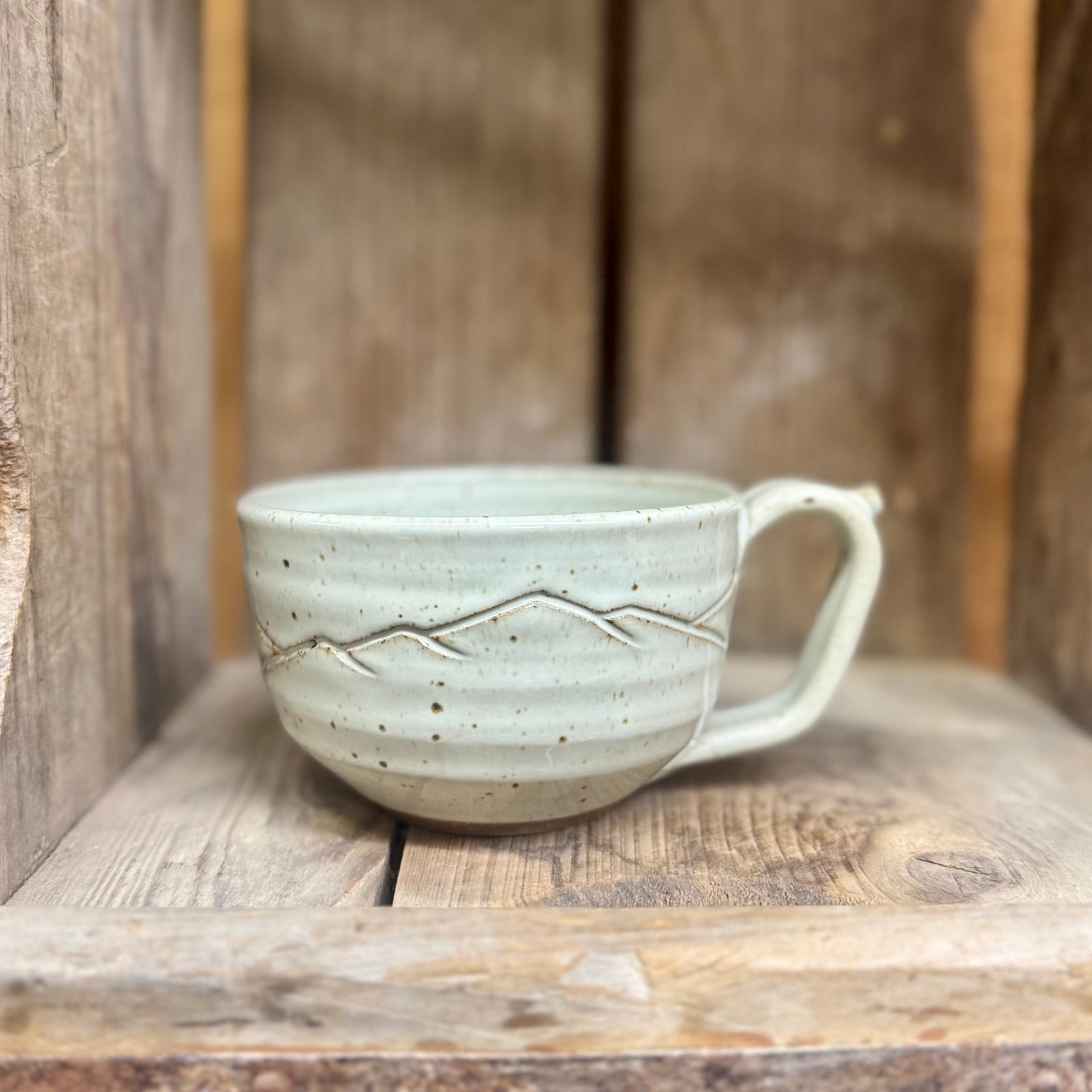 Mountain Range Soup Cup {Classic White}