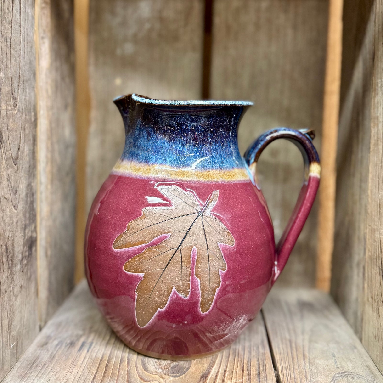 Large Leaf Pitcher {Sunset}