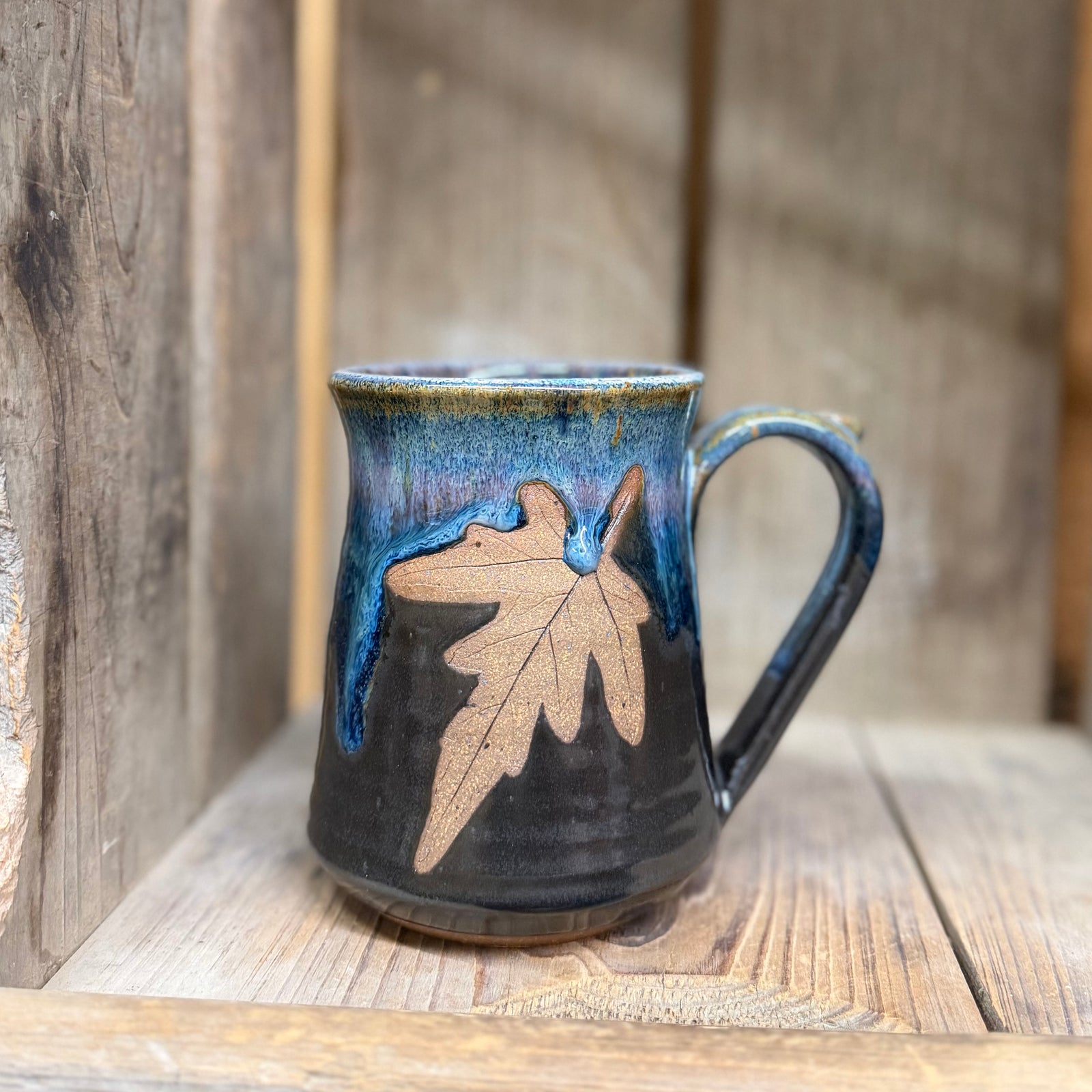Leaf Mug {Black and Blue}
