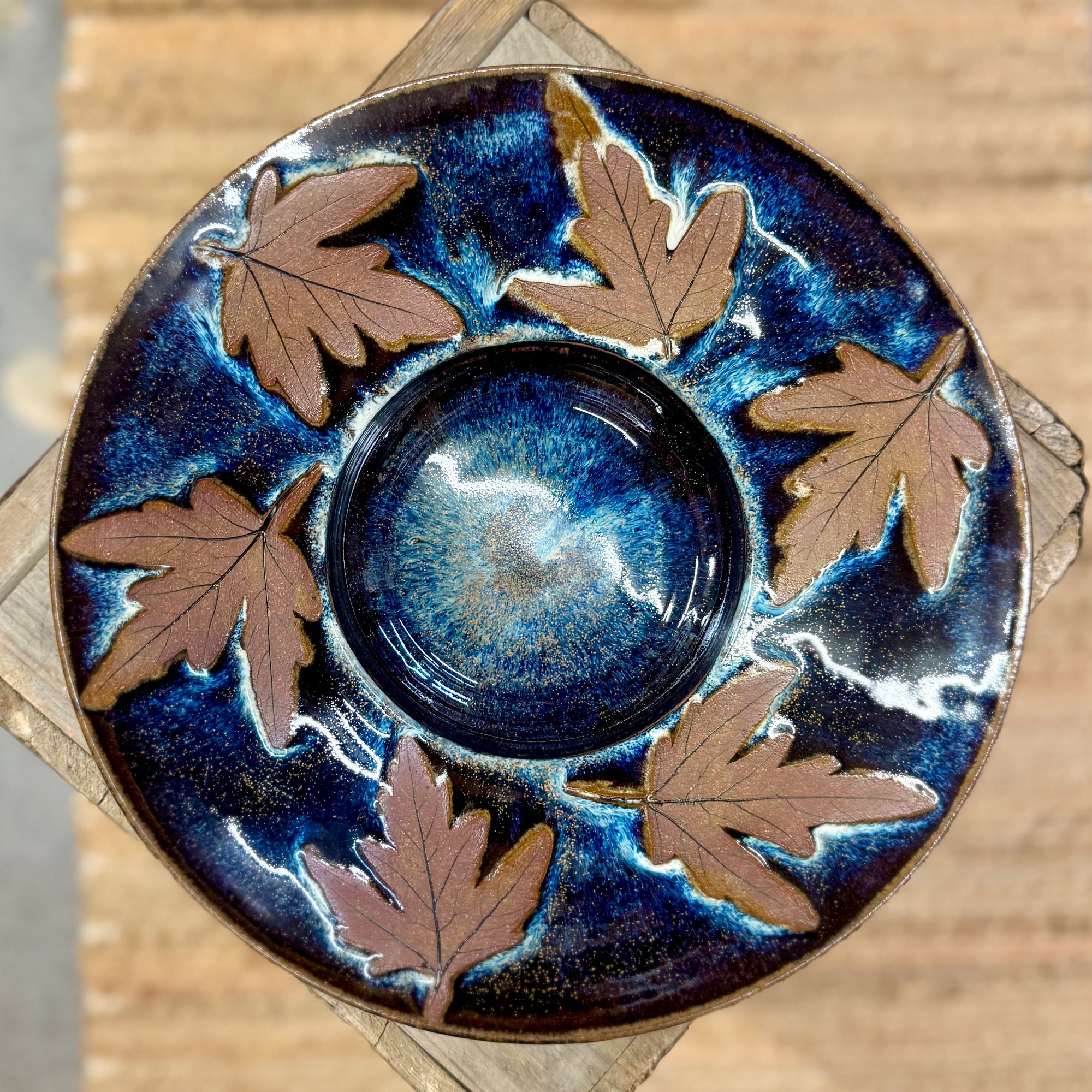 Leaf Rim Bowl {Sunflower Field}