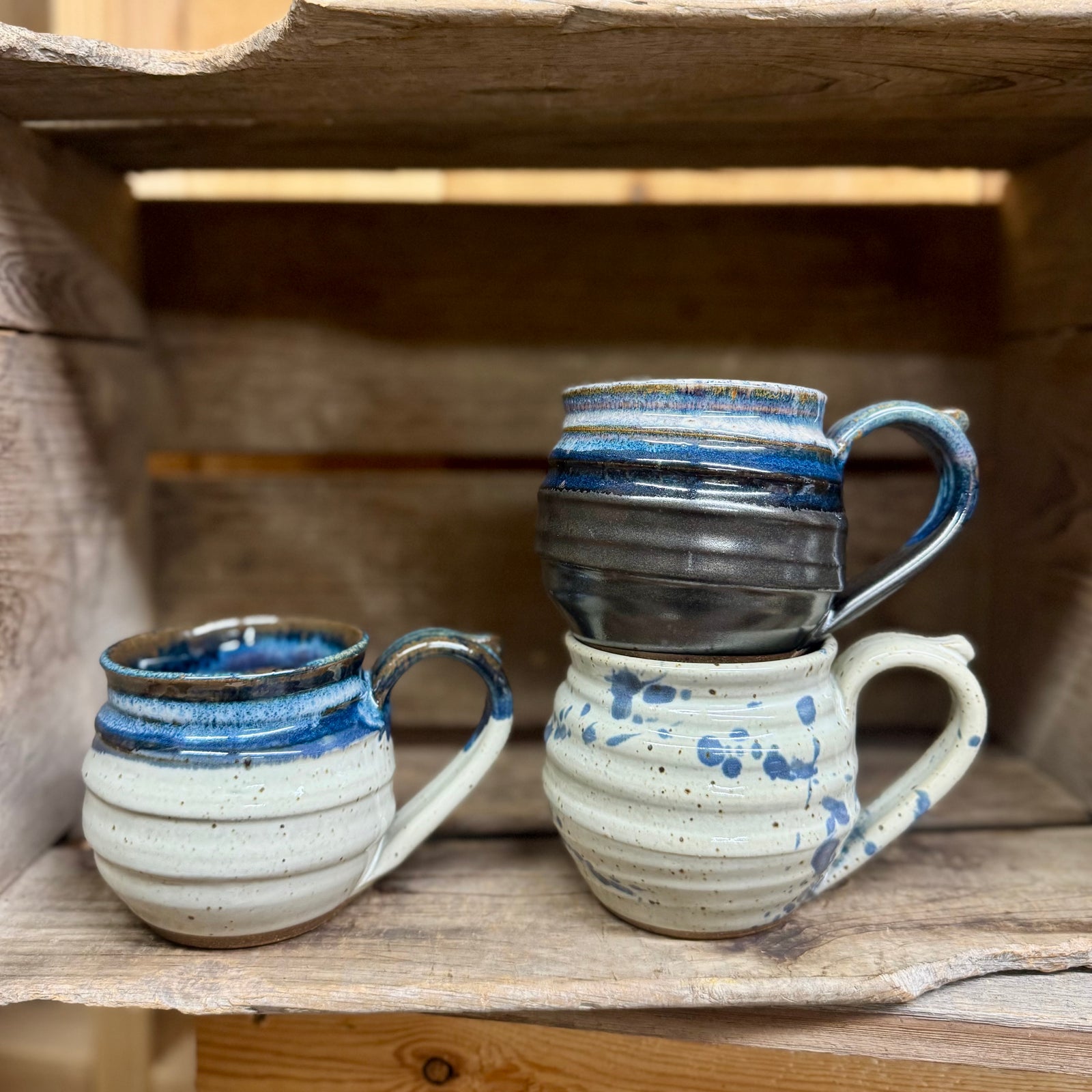 Mug Set of 3 {Blues}