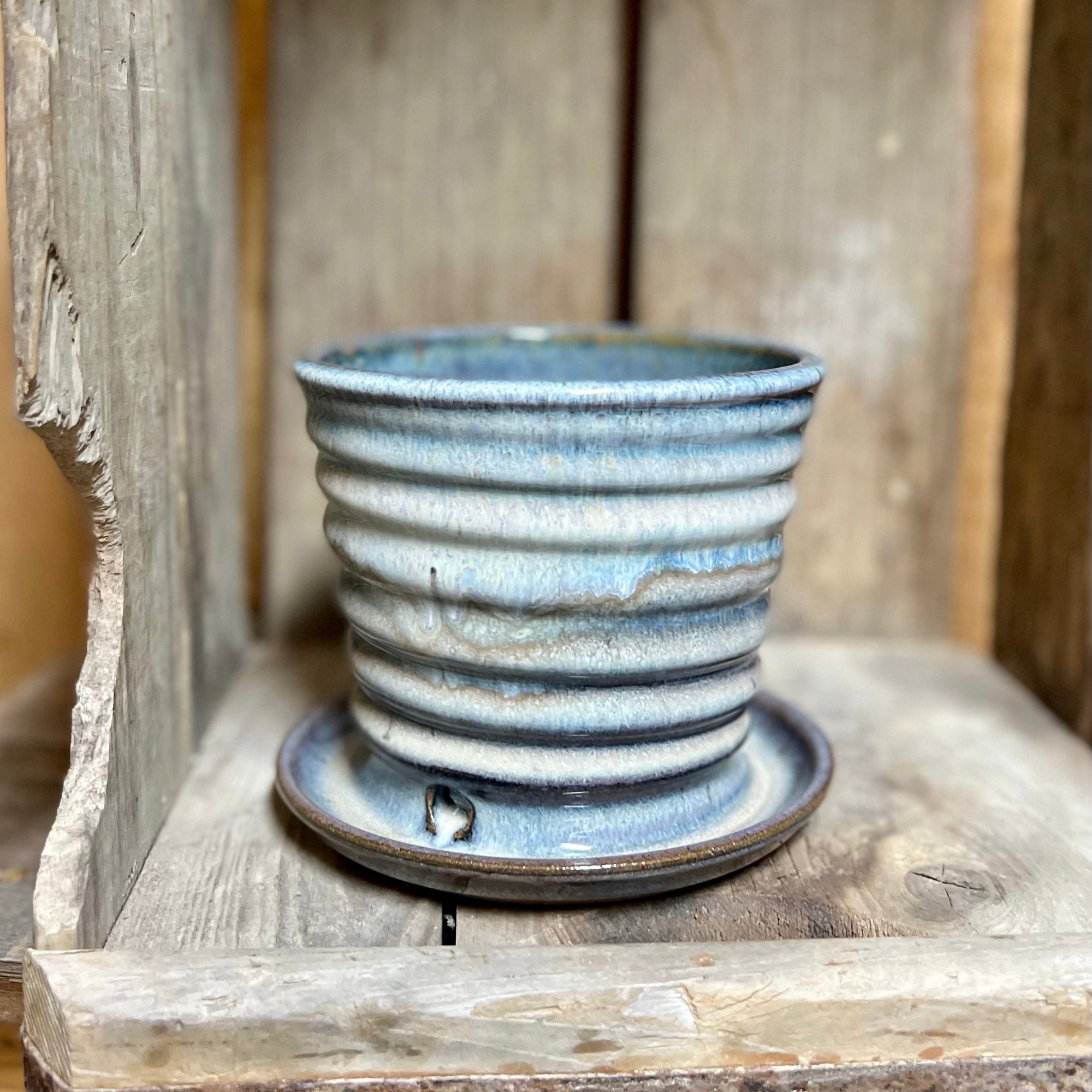 Small Planter {Smoky Blue}