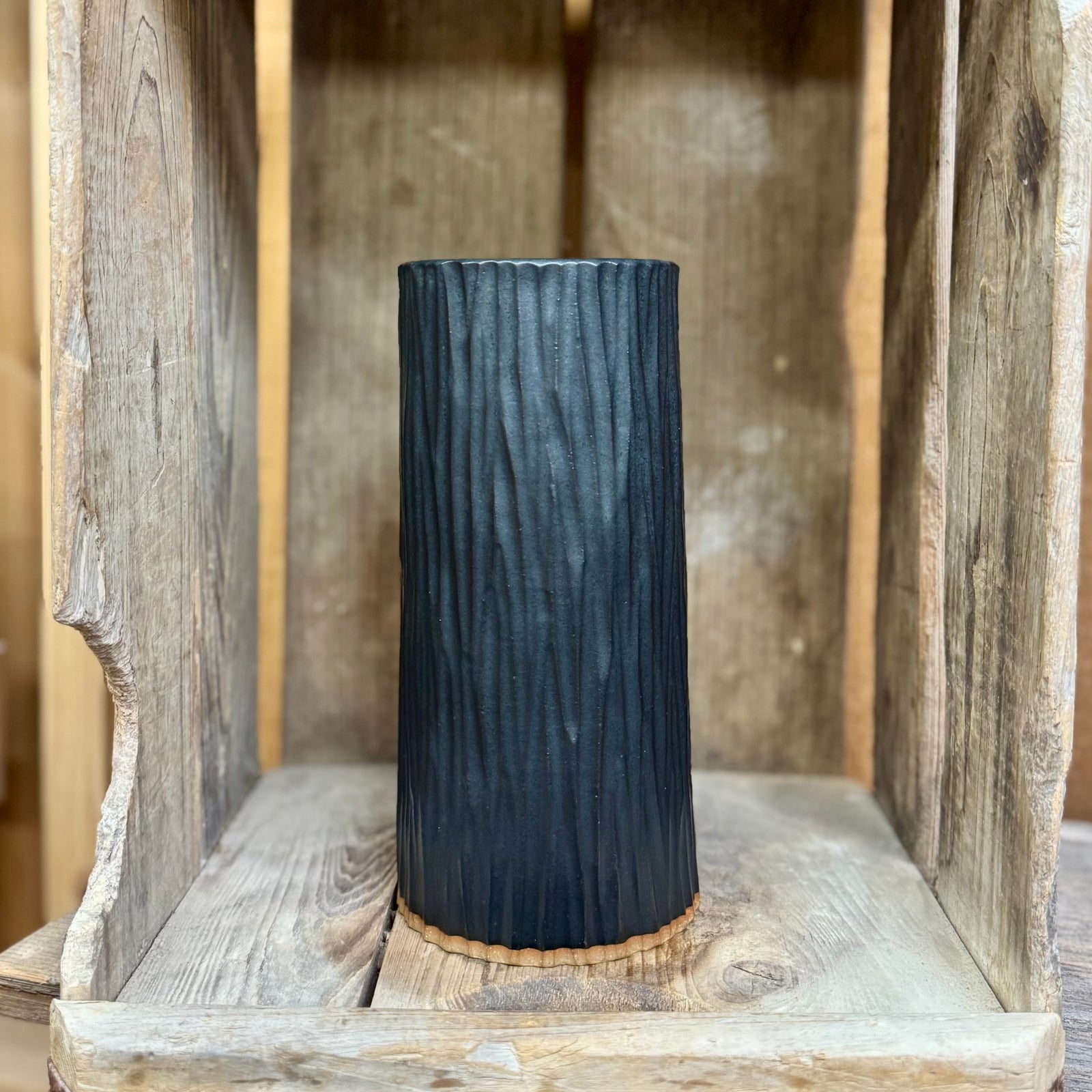 Appalachian Collection Large Cylinder Vase {Slate Bark}