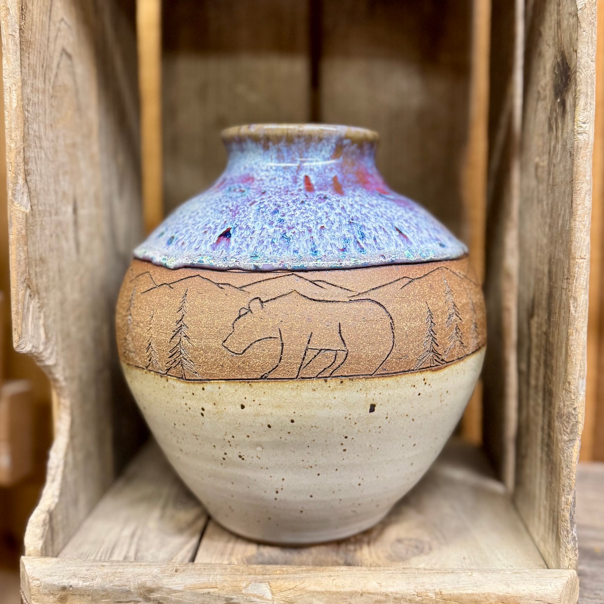 Robert Signature Bear Vase {Rainbow Beach}