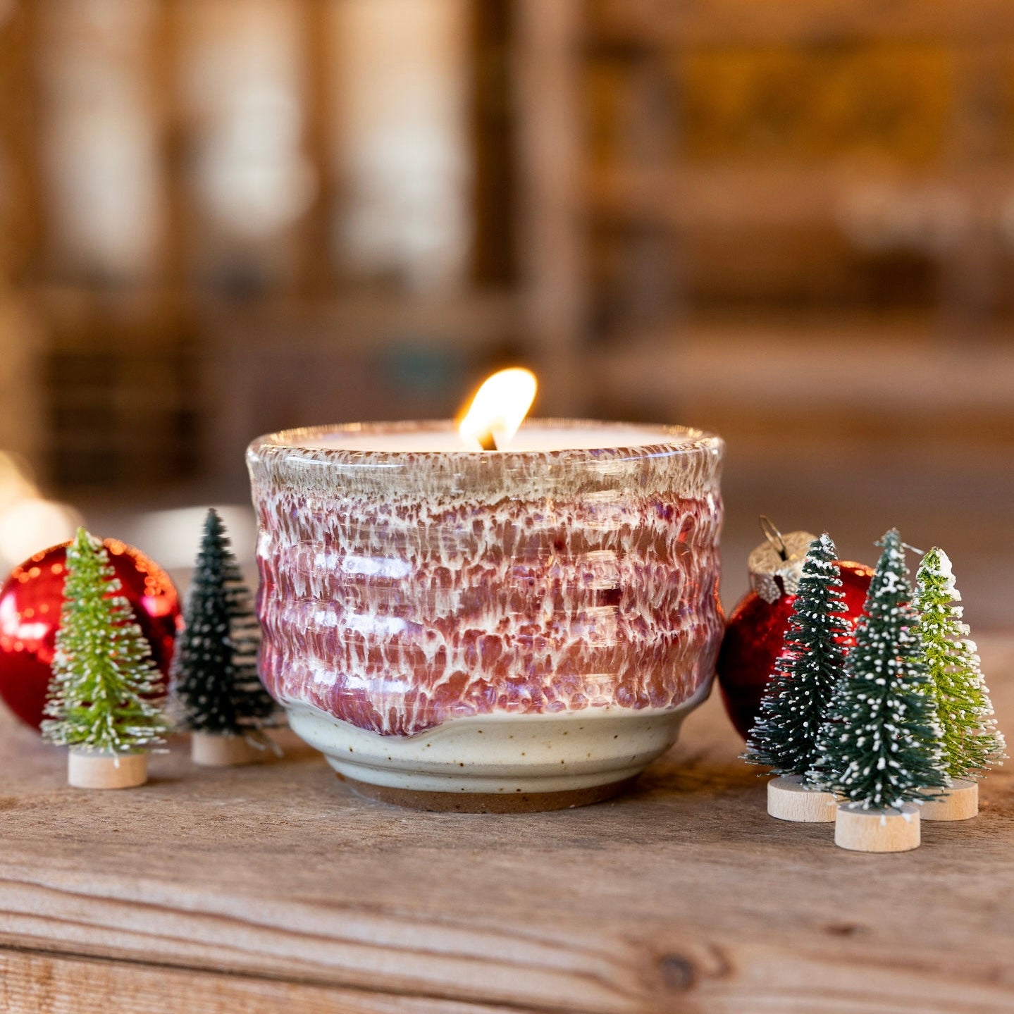 Candy Cane Mug Candle