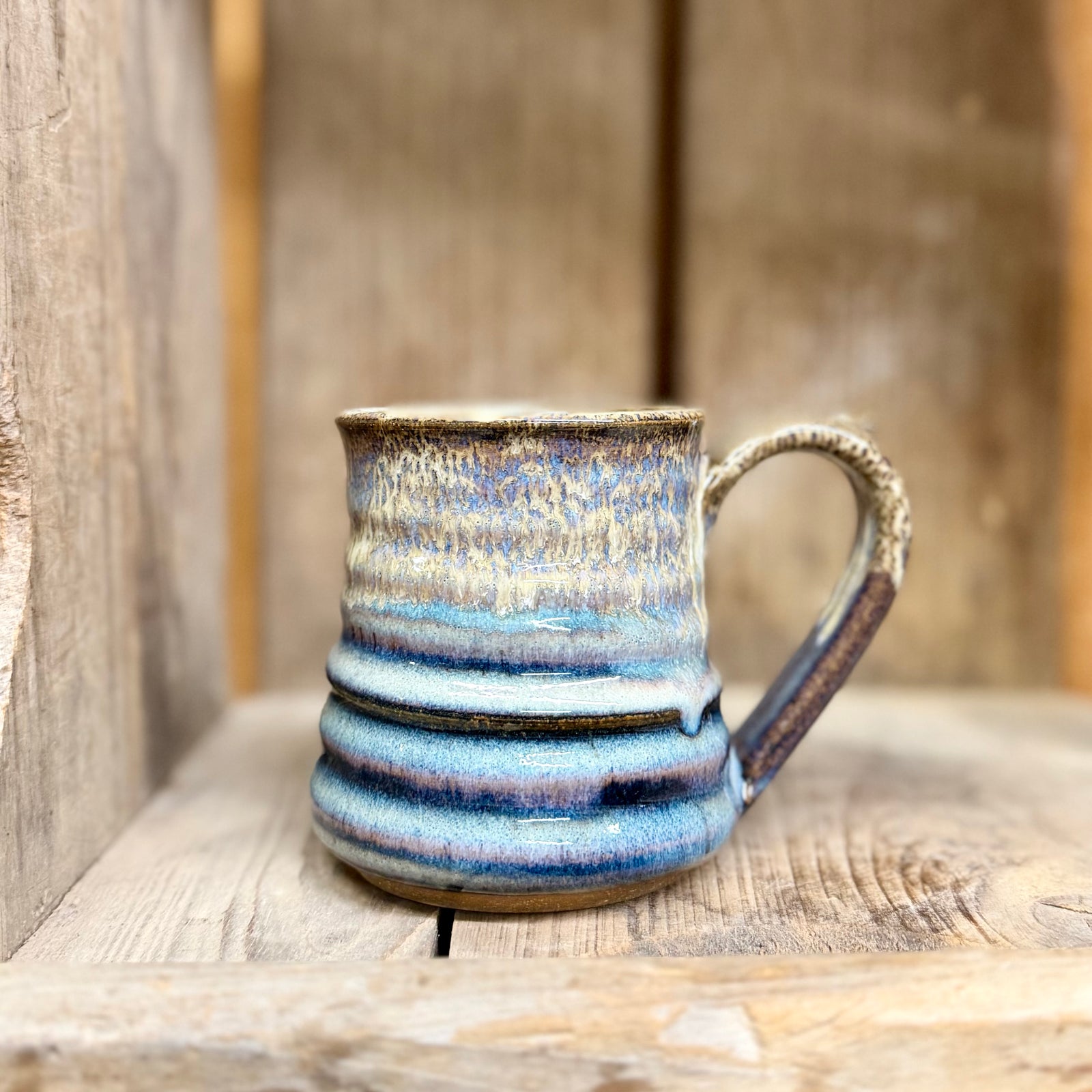 Ridged Mug {Blue Mist}