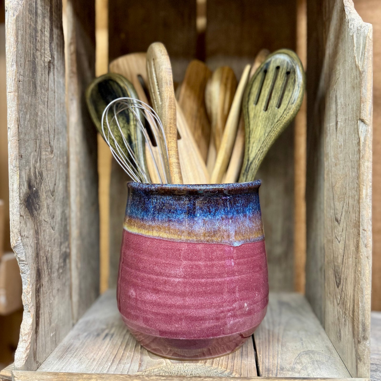Round Utensil Holder {Sunset}
