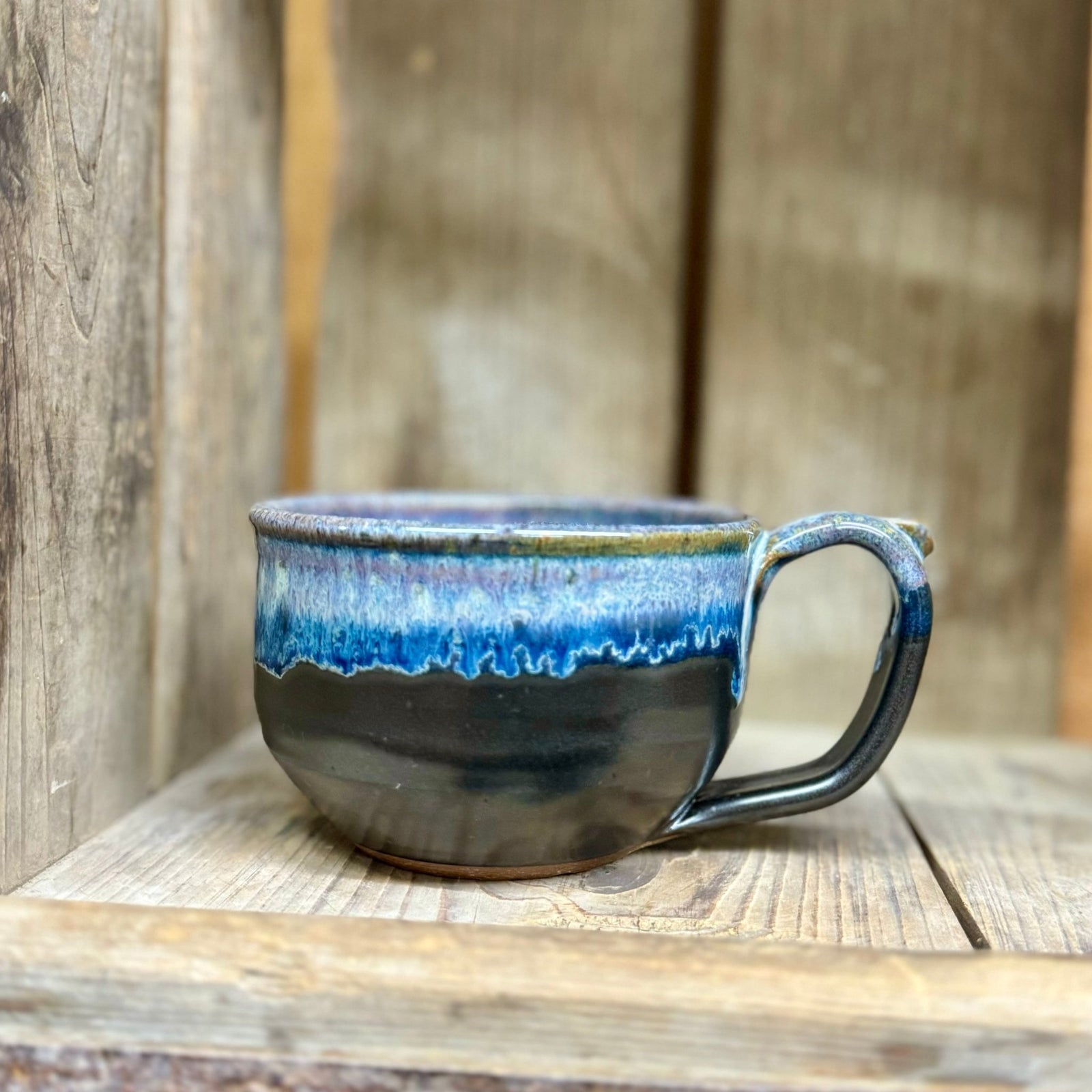 Soup Cup {Black and Blue}