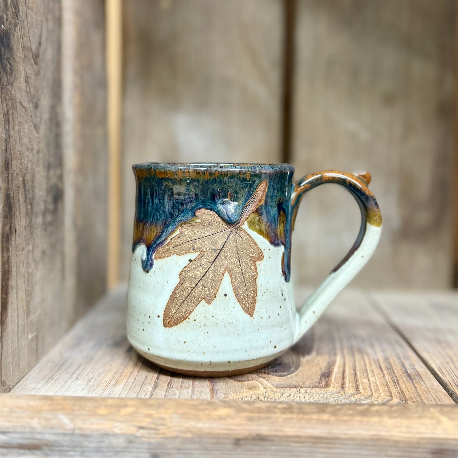 Brandon Leaf Mug {Stormy}