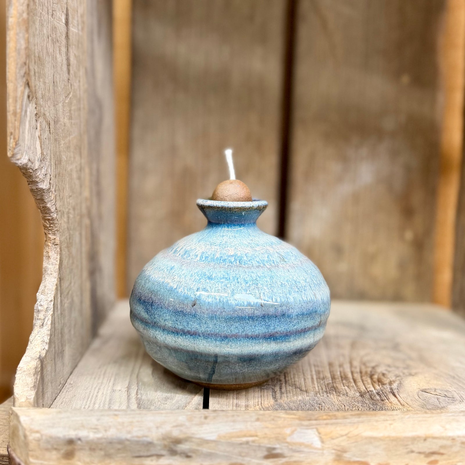 Oil Lamp {Smoky Blue}