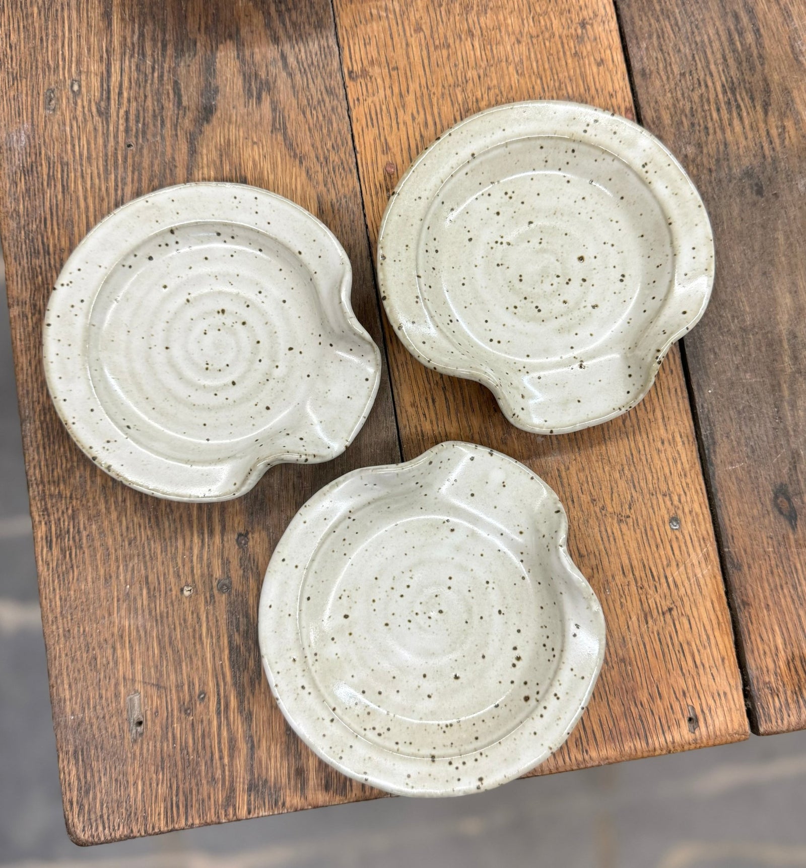 Spoon Rests ~ Set of 3 {Speckled White}