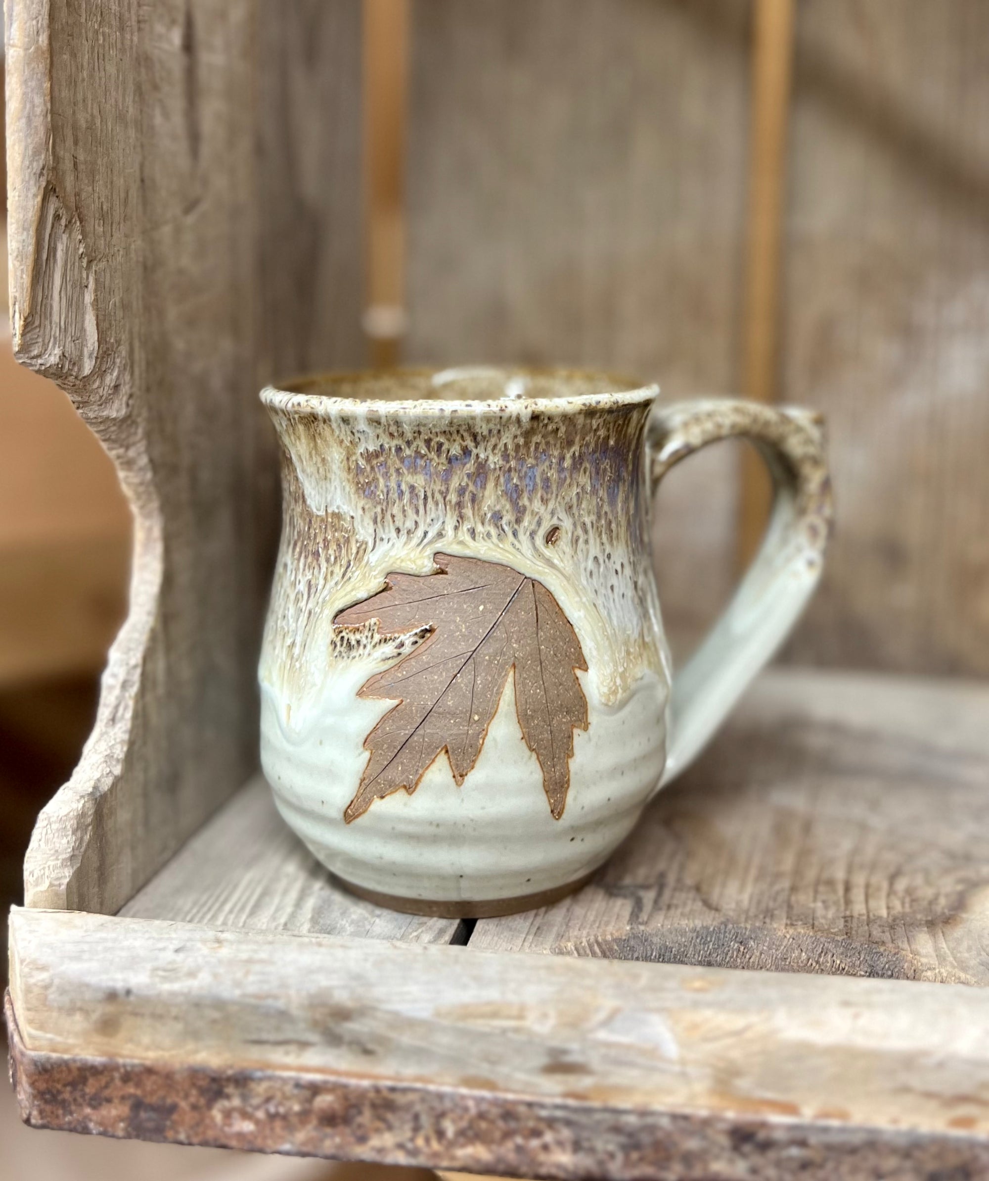 Large Leaf Mug {Vanilla Bean}
