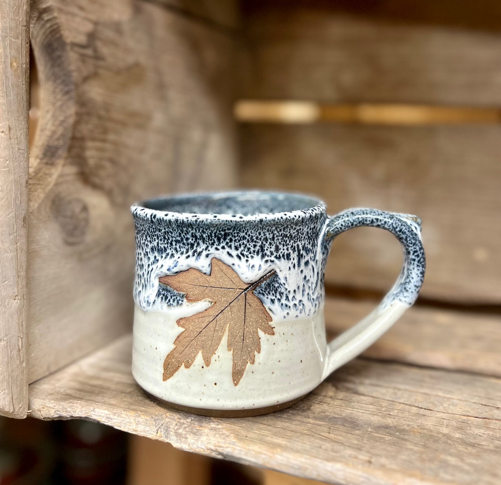 Brandon Leaf Mug {Blueberry}