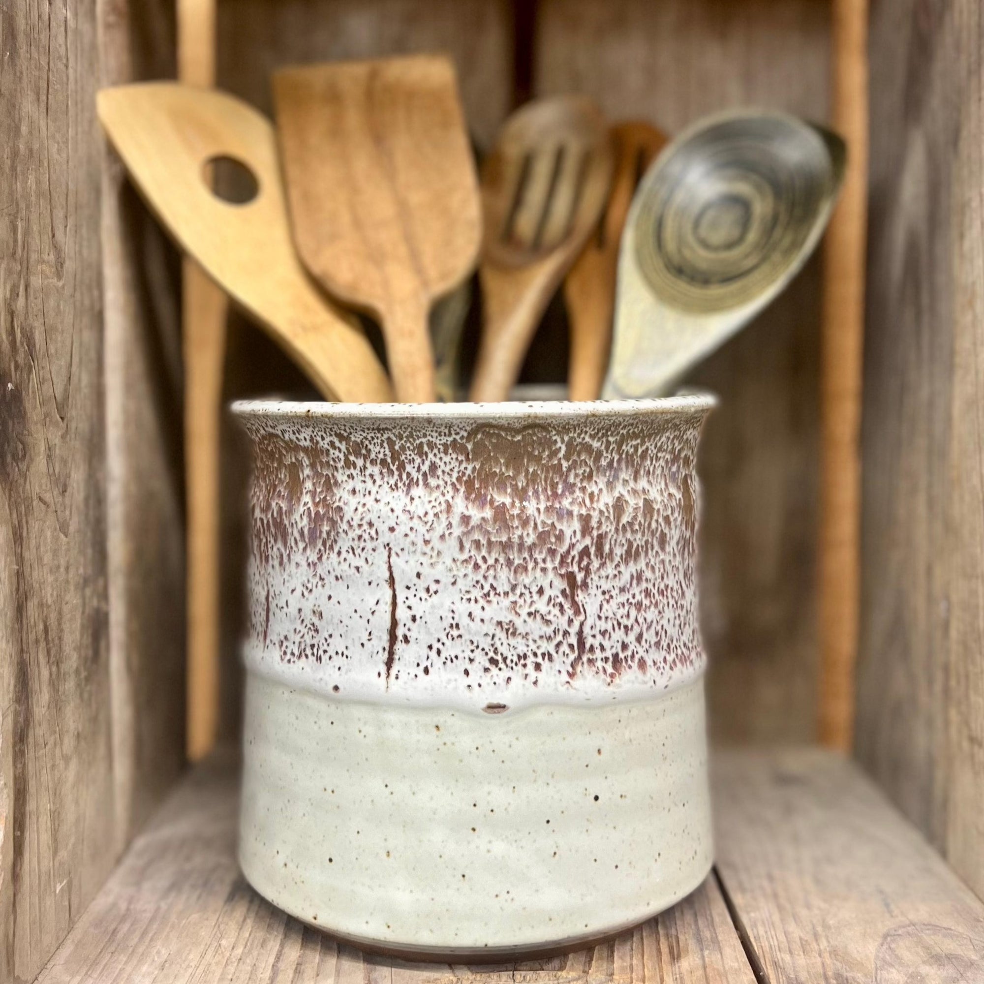 Utensil Holder {White Chocolate Raspberry}