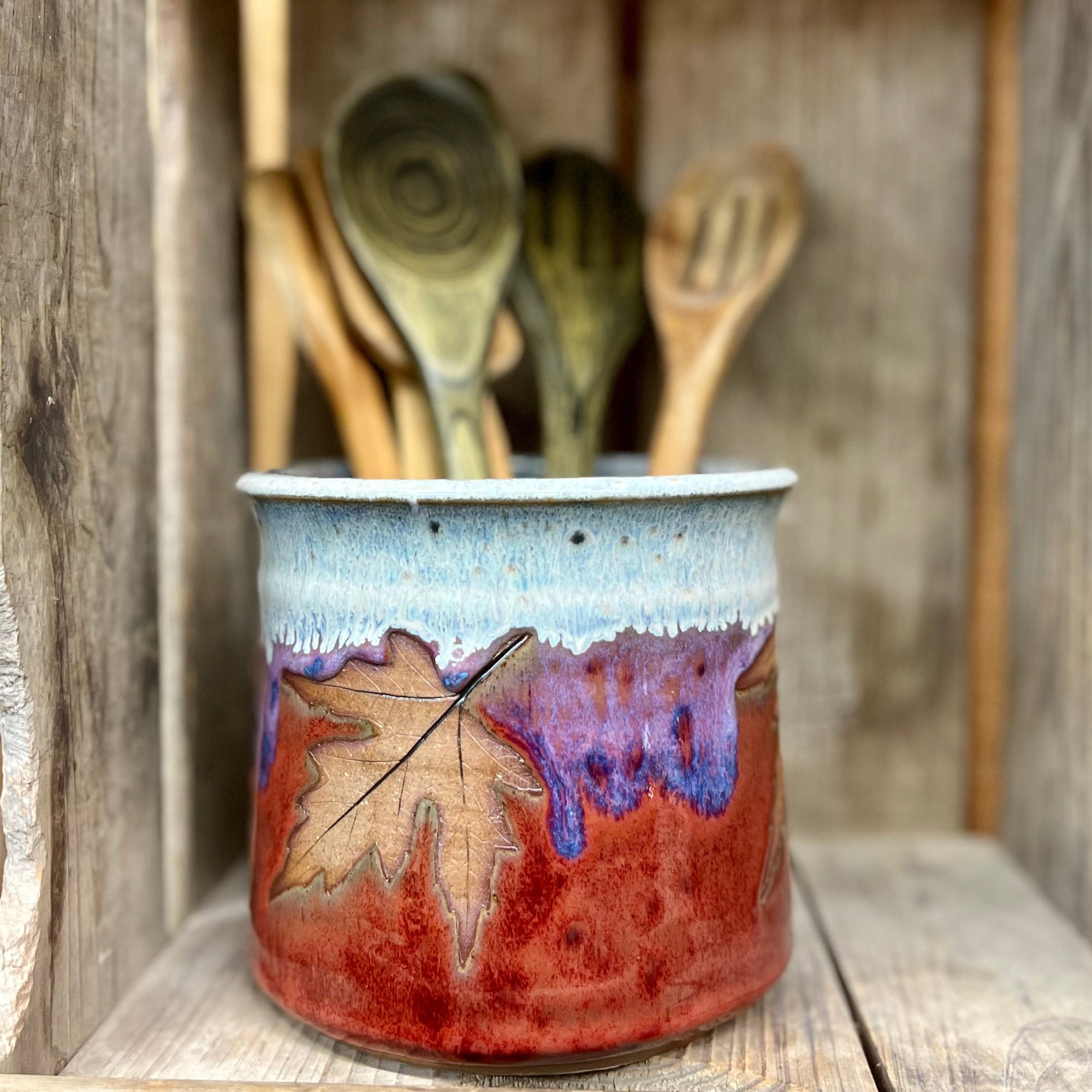 Utensil Holder {Mountain Leaf}