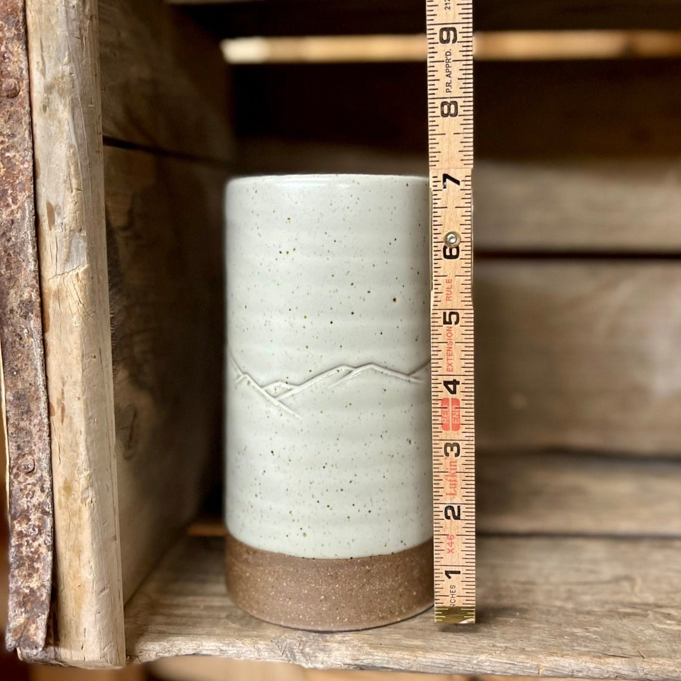 Appalachian Collection Cylinder Vase {White Mountain Range}