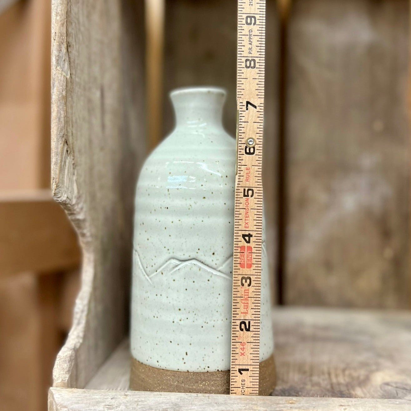 Mountain Range Bottle Vase {Classic White}