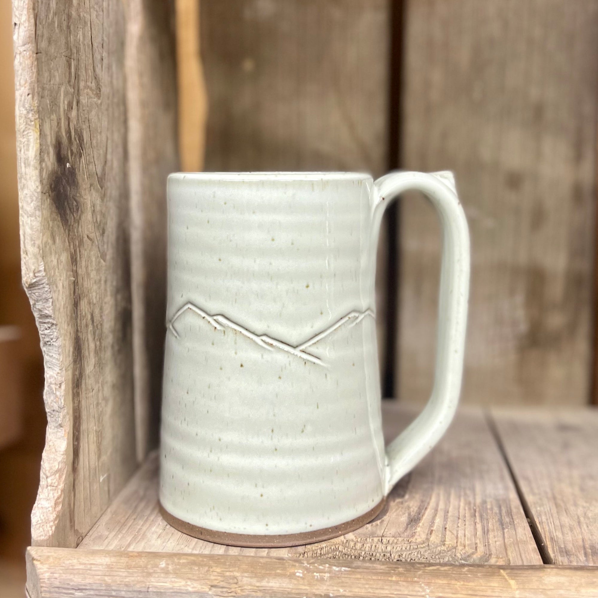 Appalachian Collection Stein {Speckled White Mountain Range}