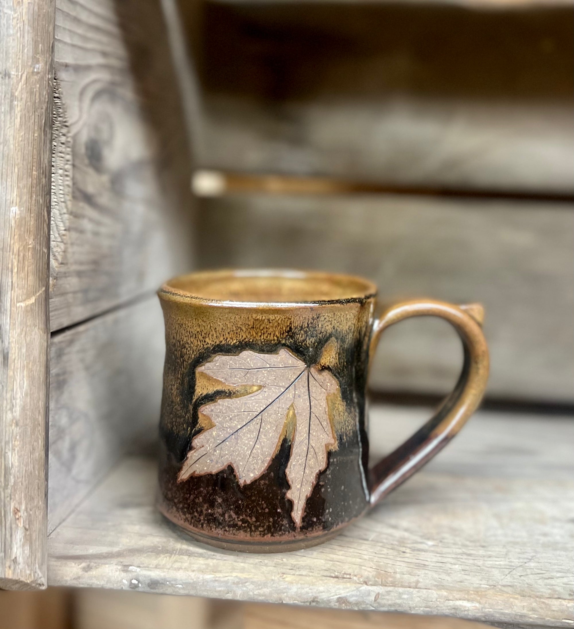 Brandon Leaf Mug {Walnut}