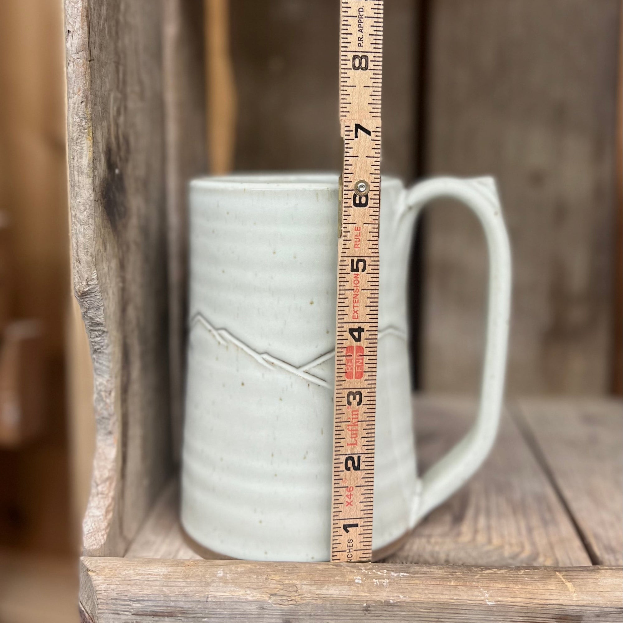 Appalachian Collection Stein {Speckled White Mountain Range}