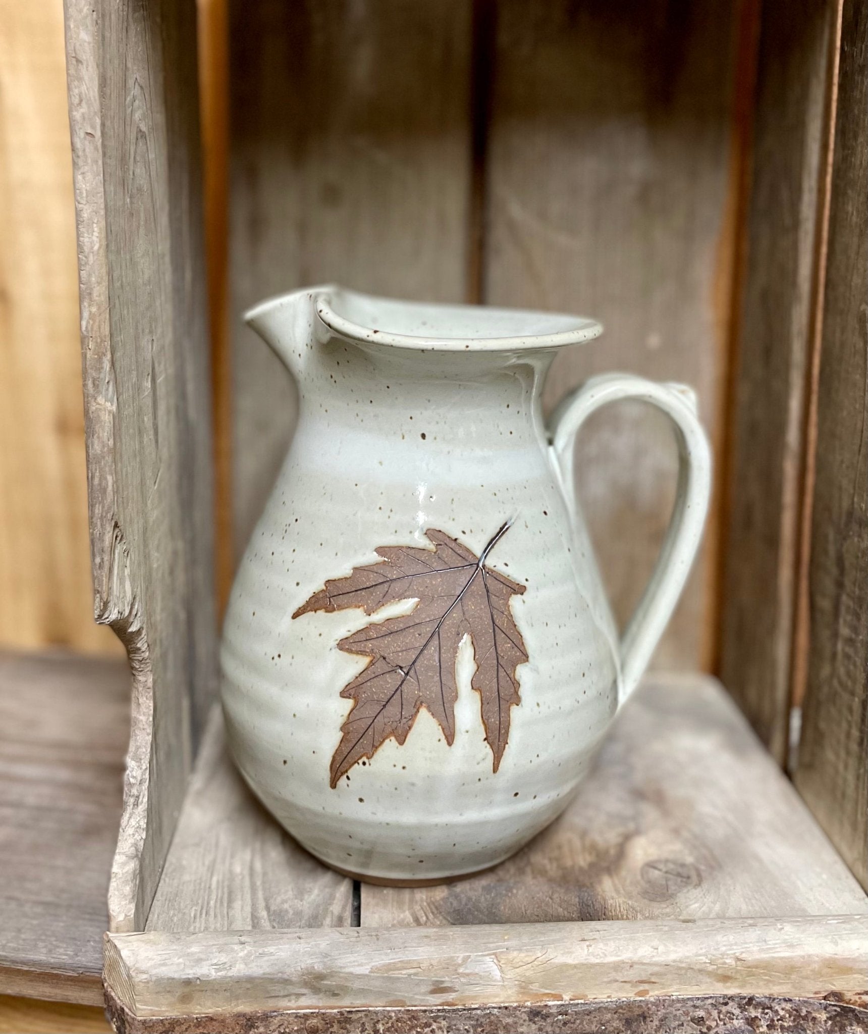 Large Leaf Pitcher {Classic White}