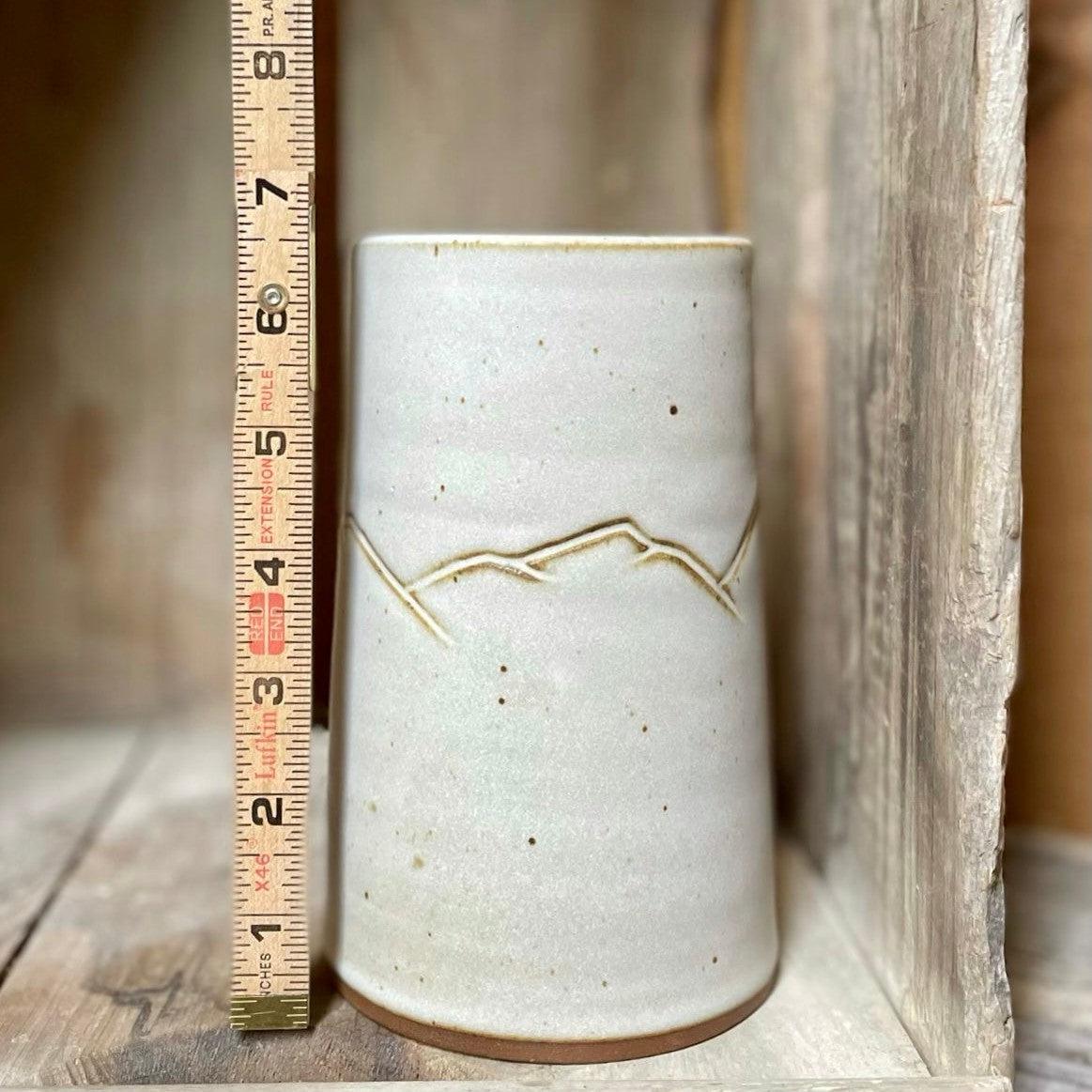 Mountain Range Cylinder Vase {Stony}