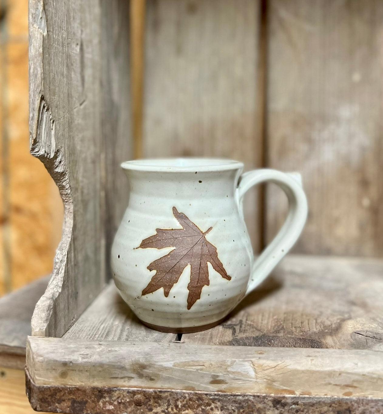 Large Leaf Mug {Classic White}