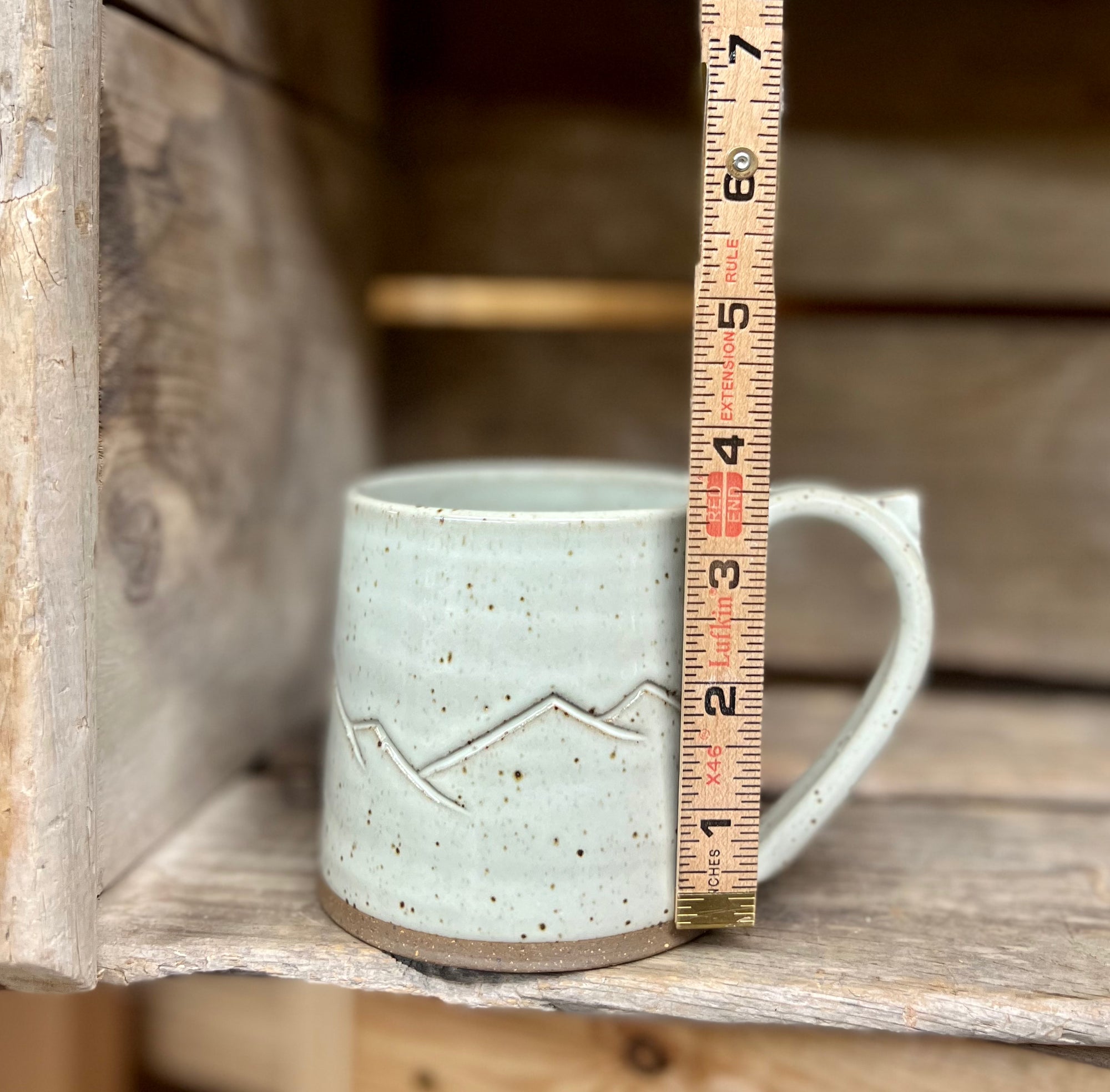 Appalachian Collection Mountain Range Mug {Speckled White}