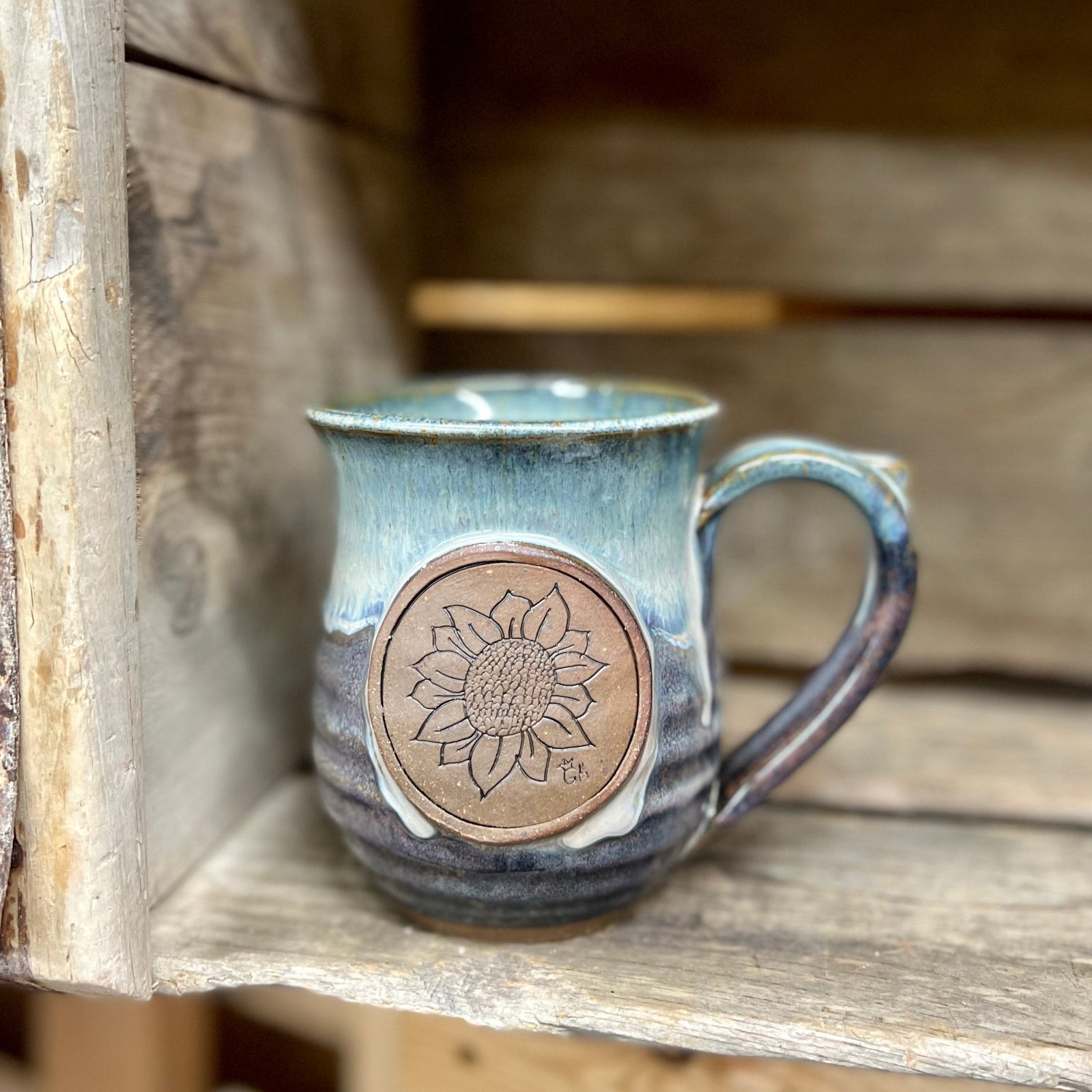 GK Sunflower Mug {Smoky Blue}