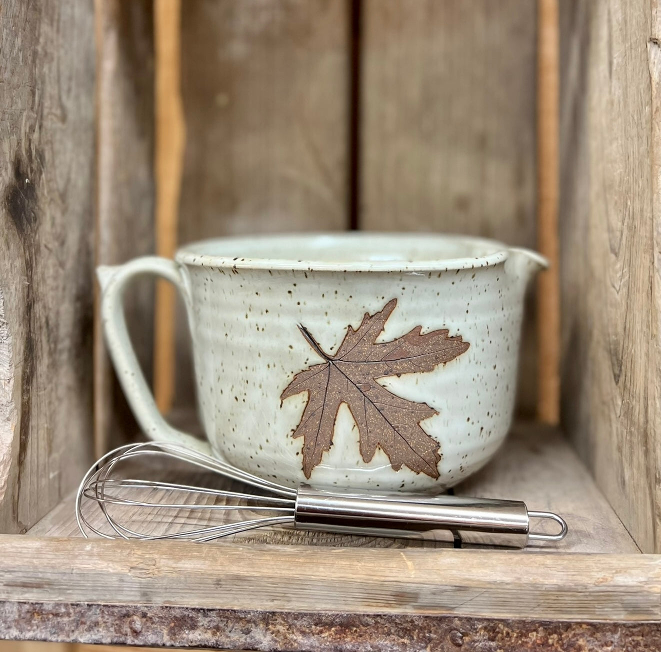 Mixing Bowl Medium {Speckled White}
