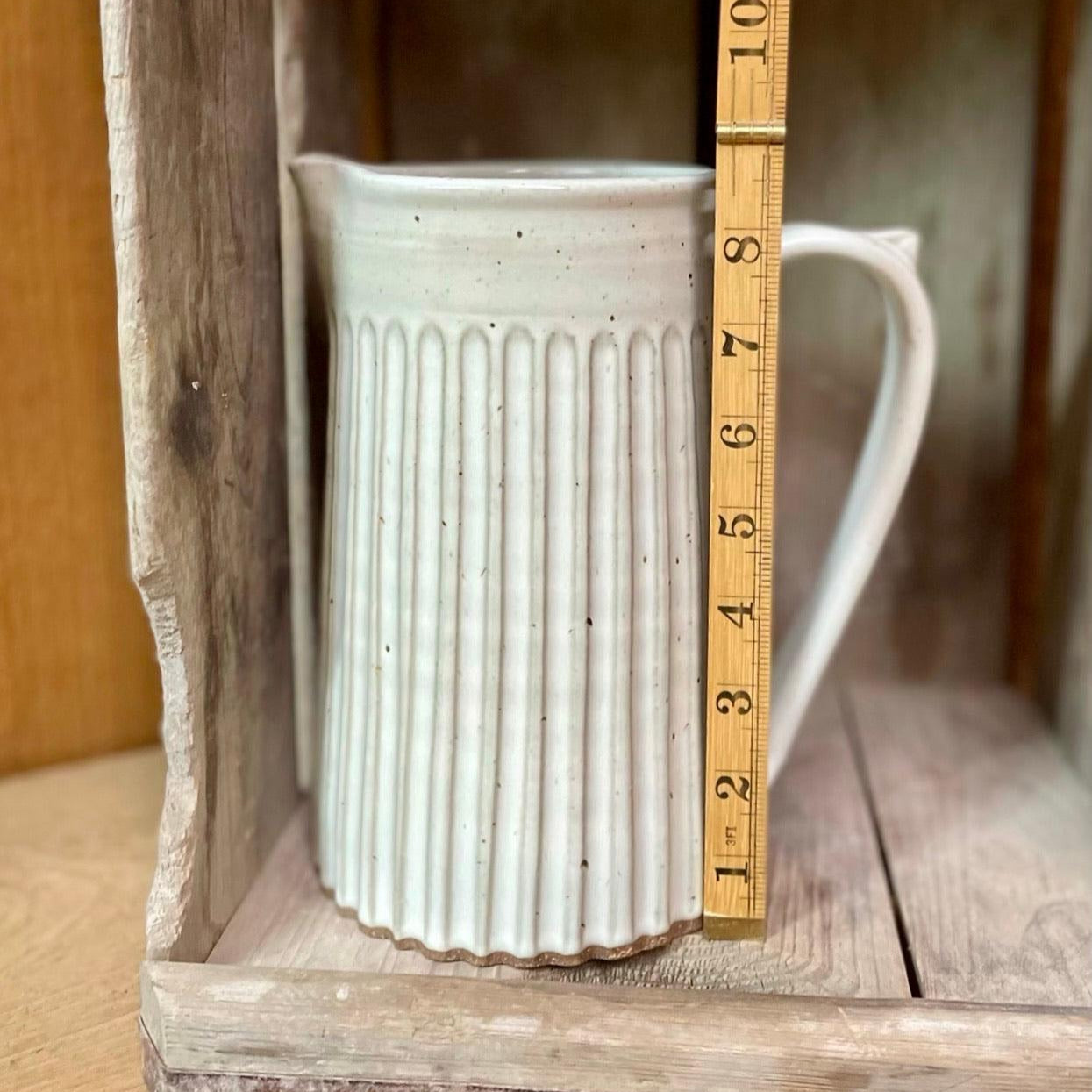 Appalachian Collection Large Pitcher {White Lined}
