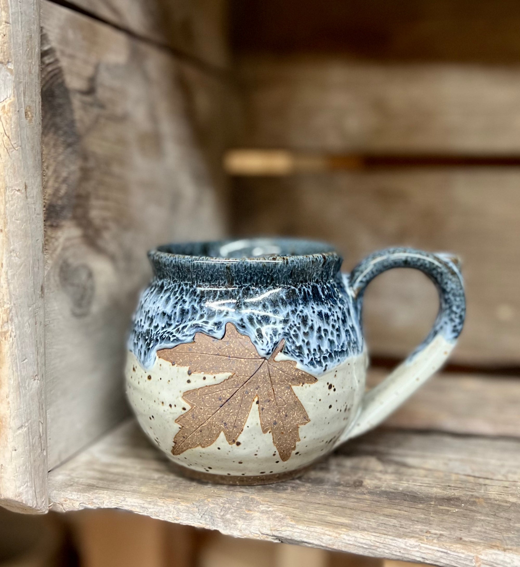Barrel Leaf Mug {Blueberry}